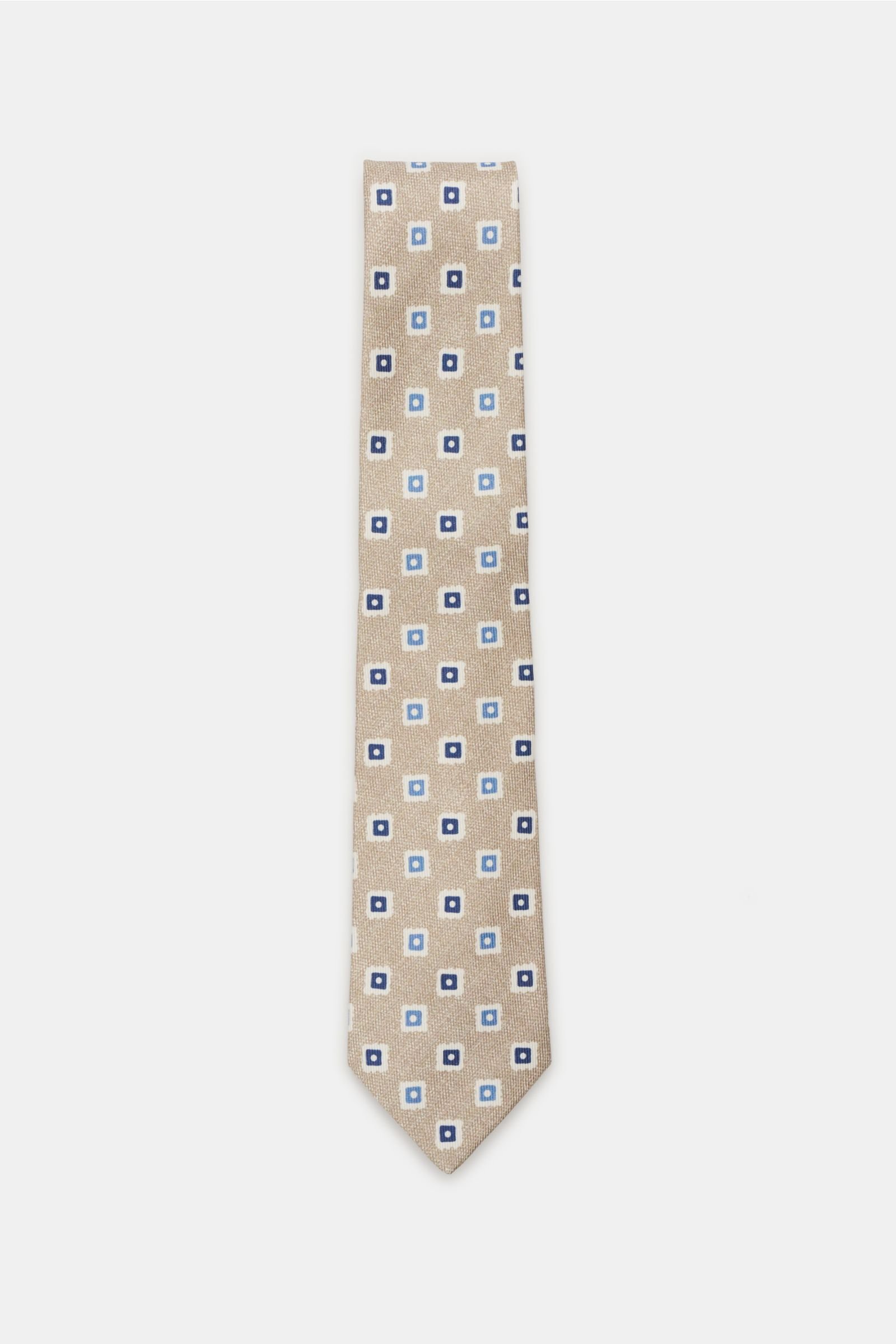 Tie khaki patterned