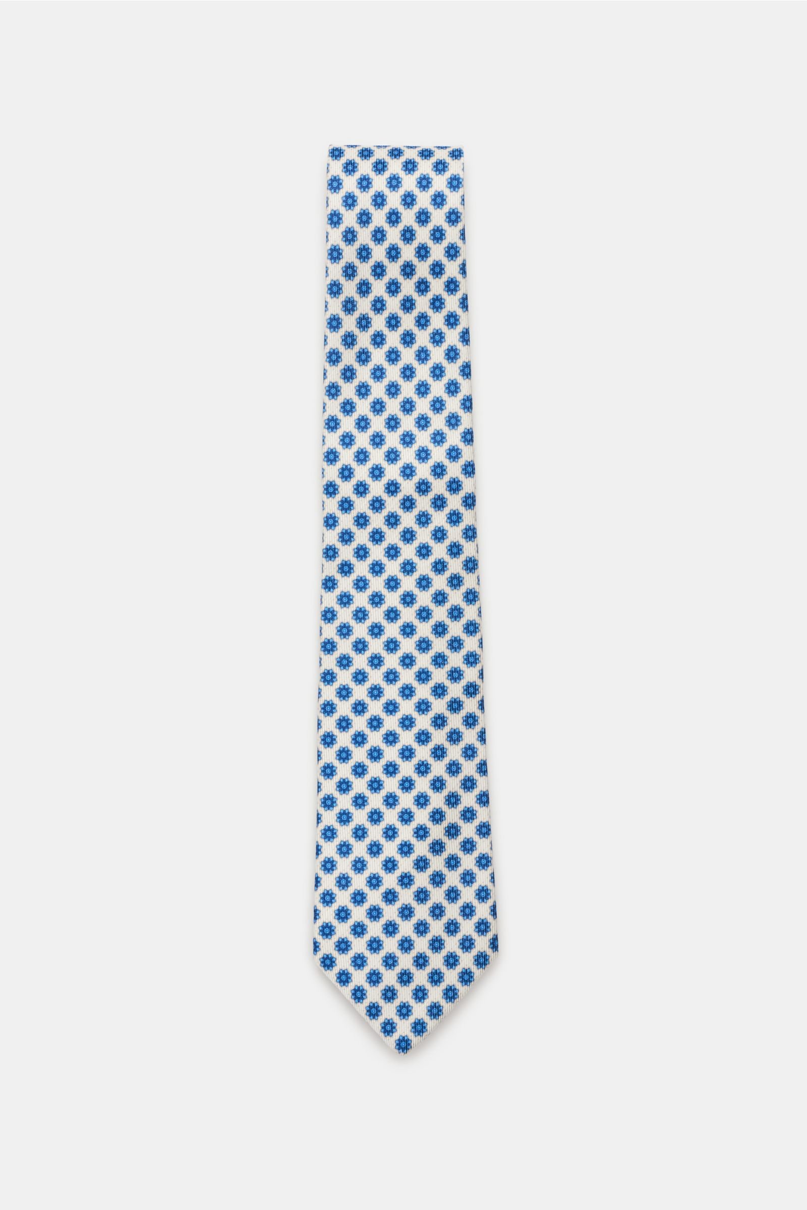 Tie blue/white patterned