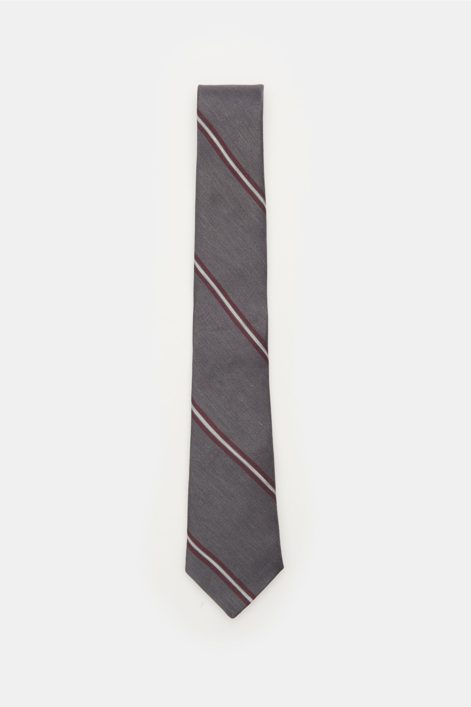 Tie dark grey/burgundy striped