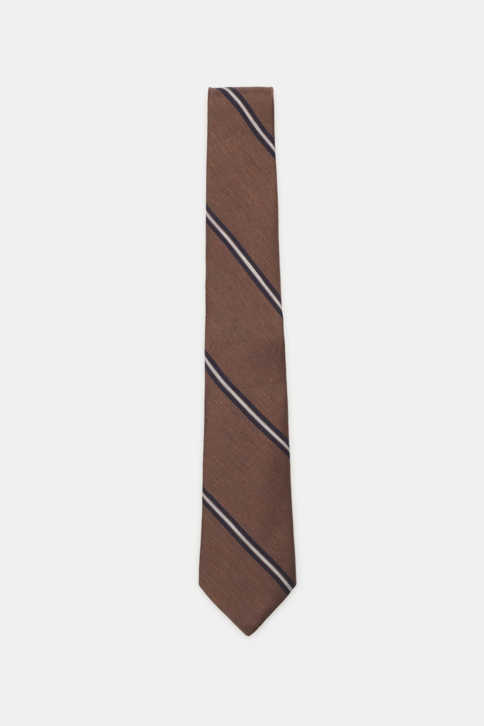 Krawatte dunkelbraun/navy gestreift