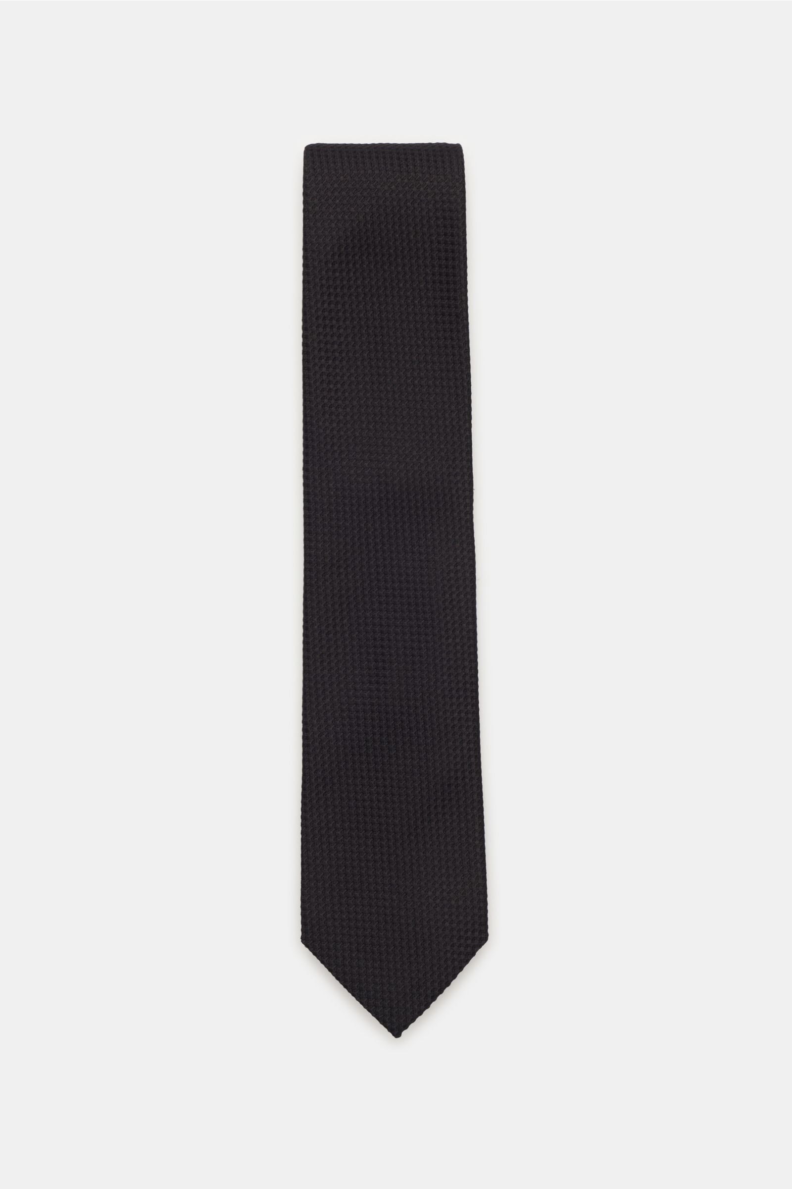Silk tie black patterned