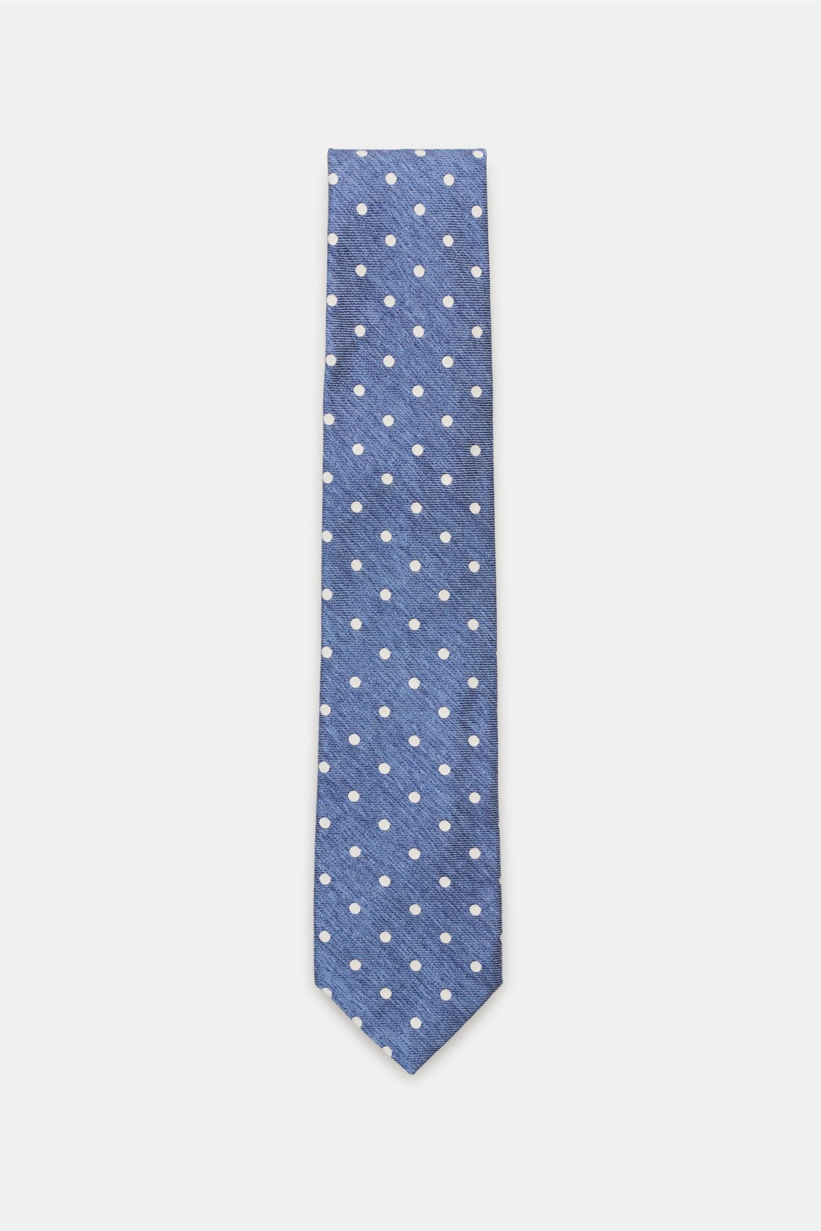 Tie grey-blue with polka dots
