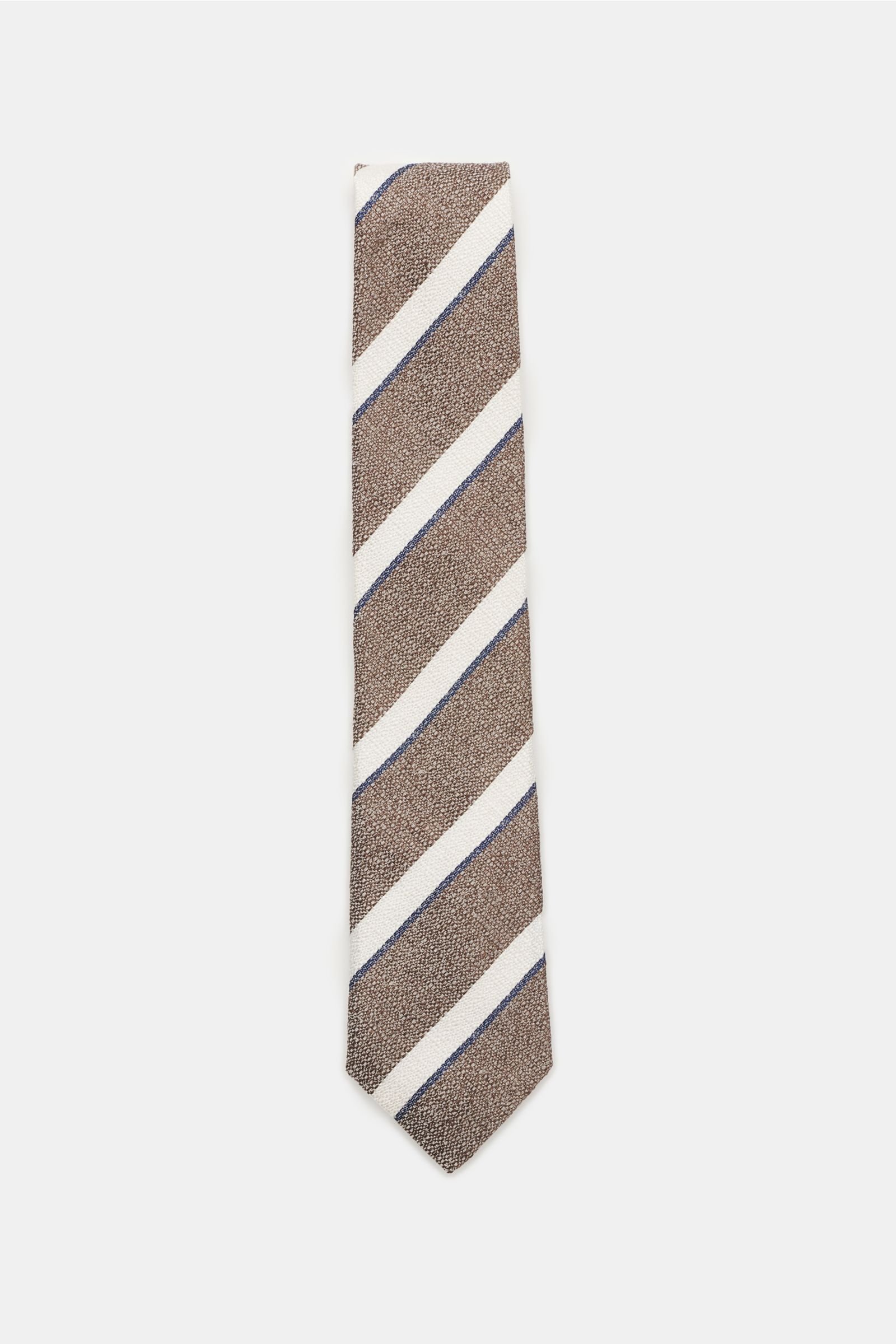Tie grey-brown/white striped