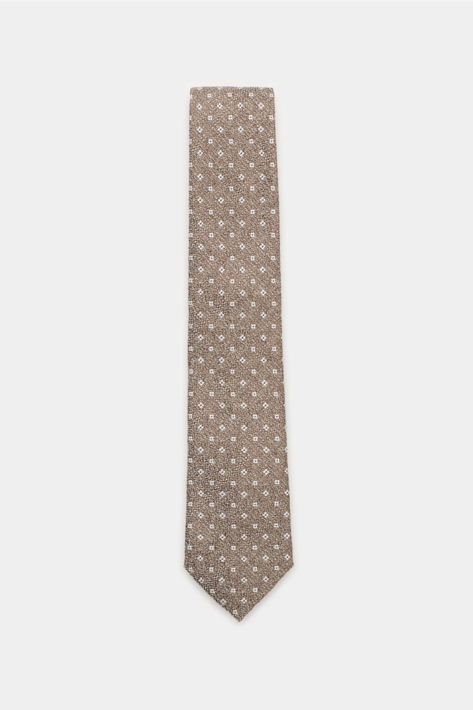 Tie grey-brown patterned