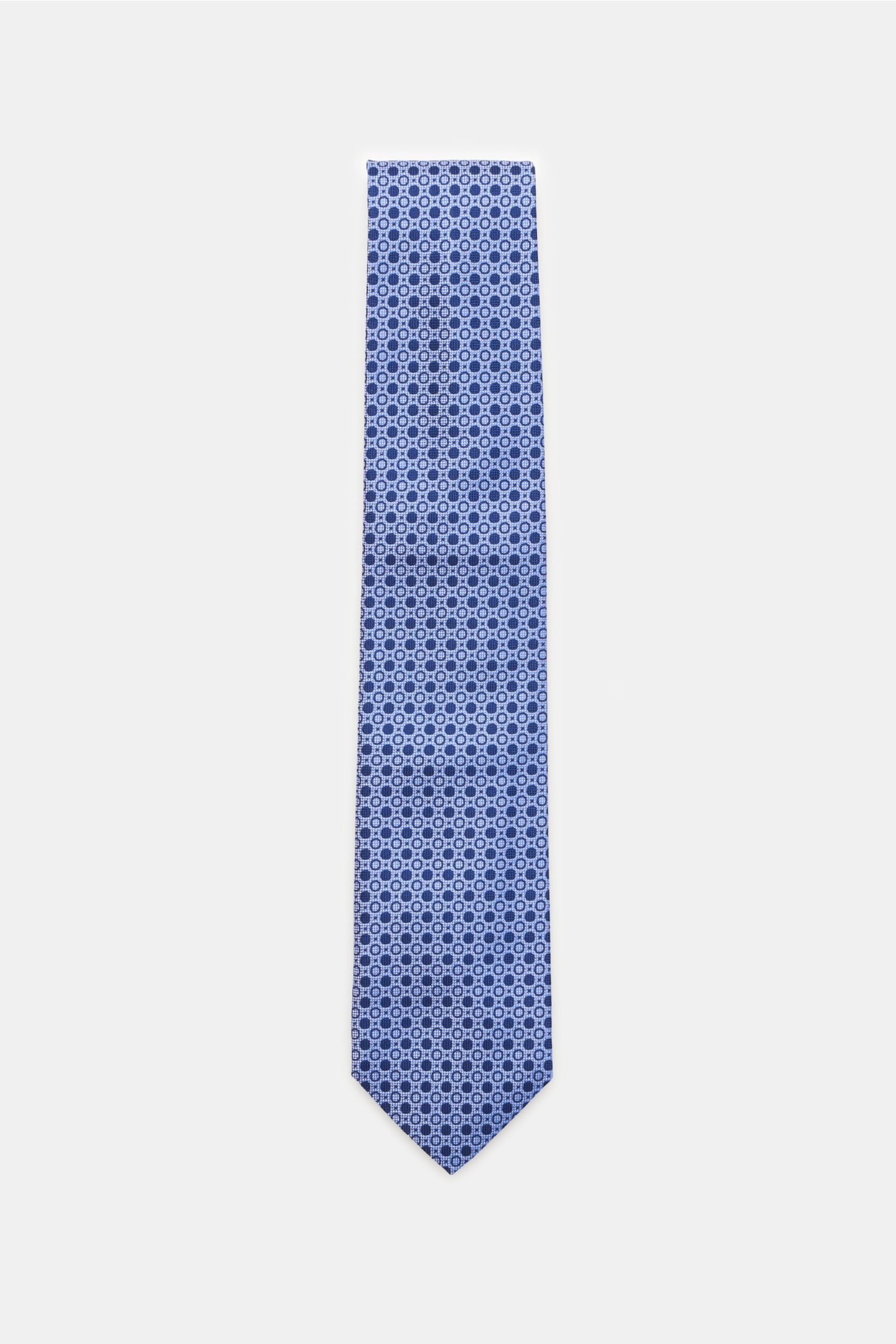 Silk tie dark blue/navy with polka dots