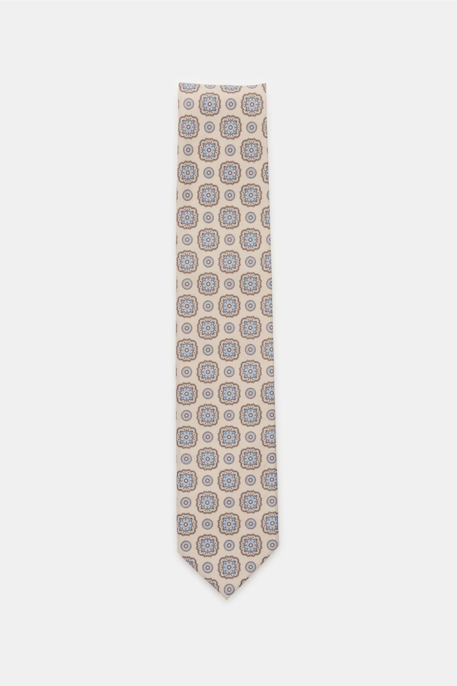 Tie grey-brown patterned