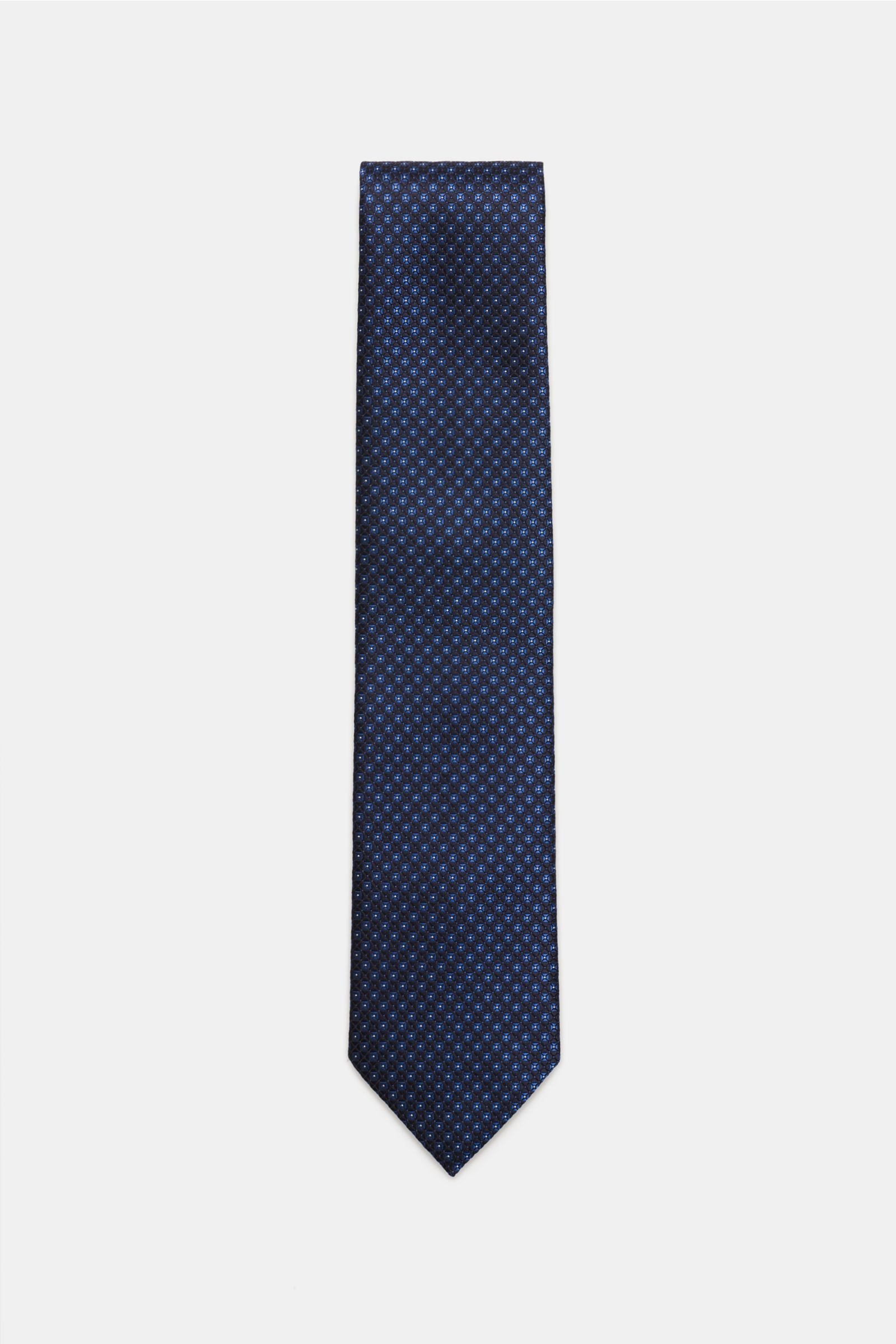 Silk tie blue/navy patterned