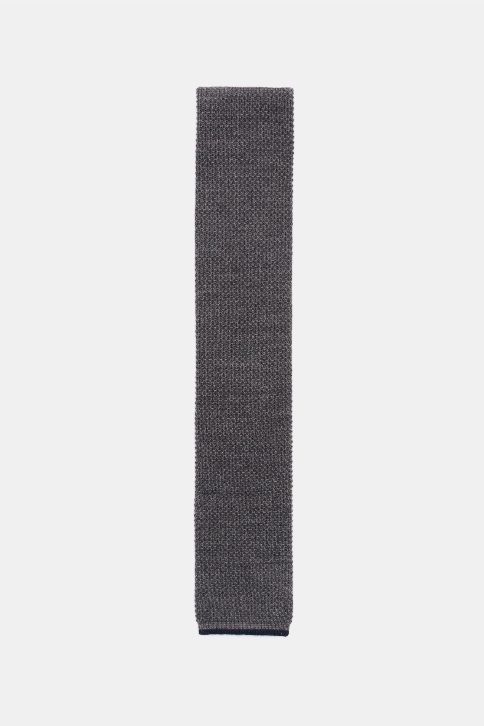 Knitted tie dark grey