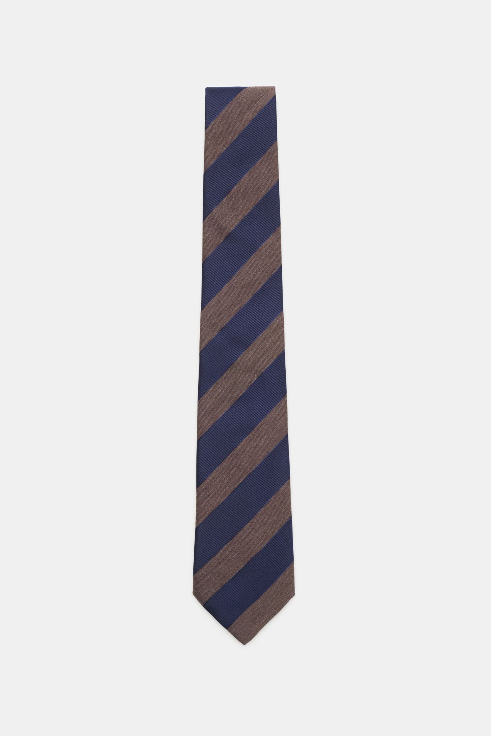 Tie navy/grey-brown striped