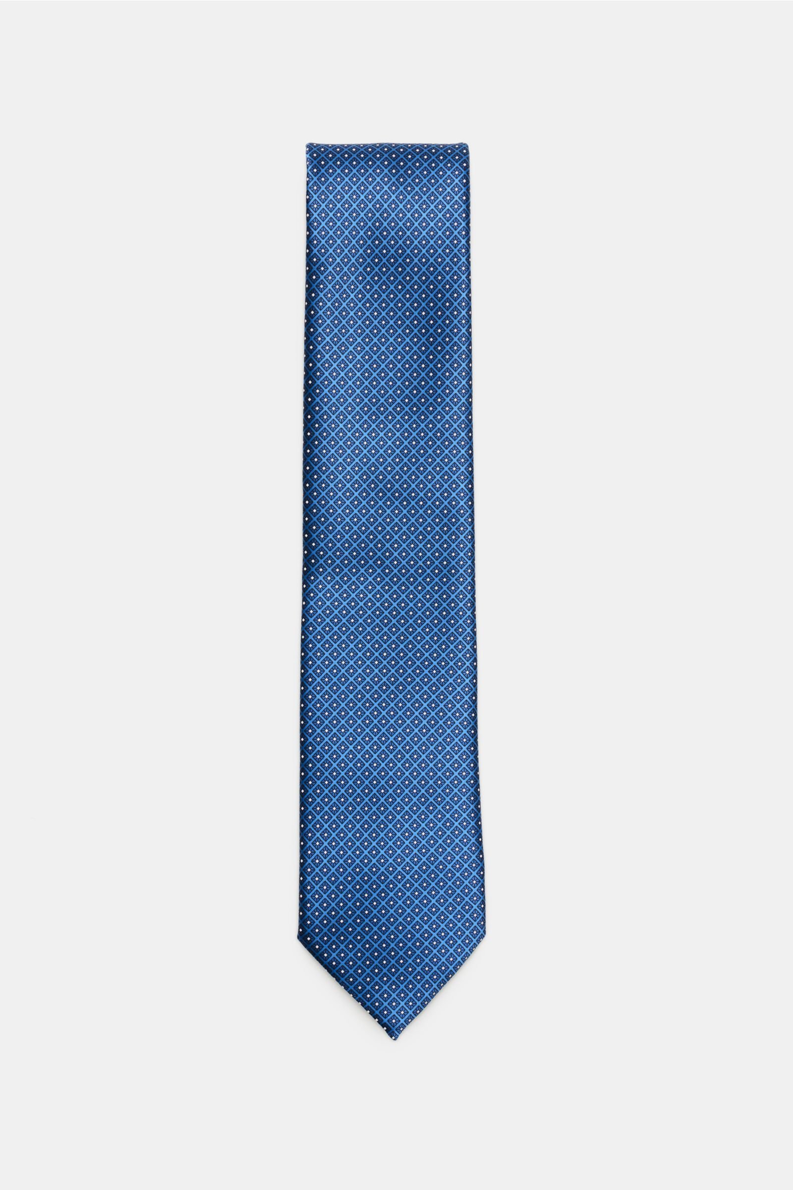 Silk tie blue patterned