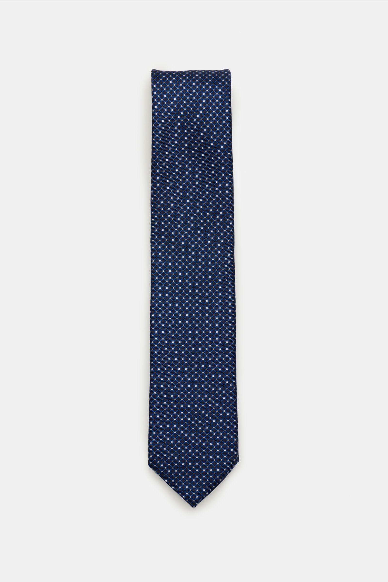 Silk tie navy/blue patterned