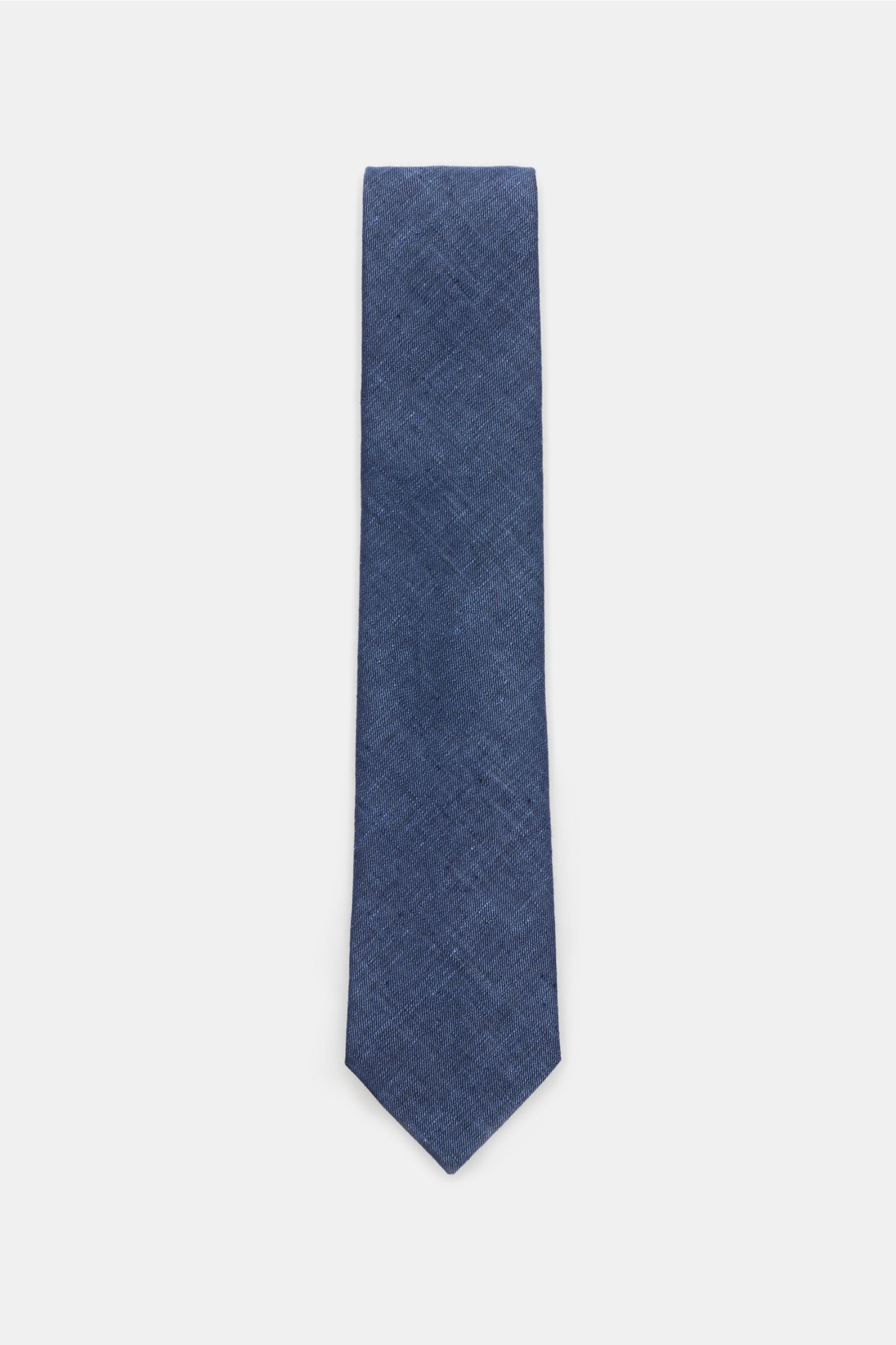 Linen tie grey-blue