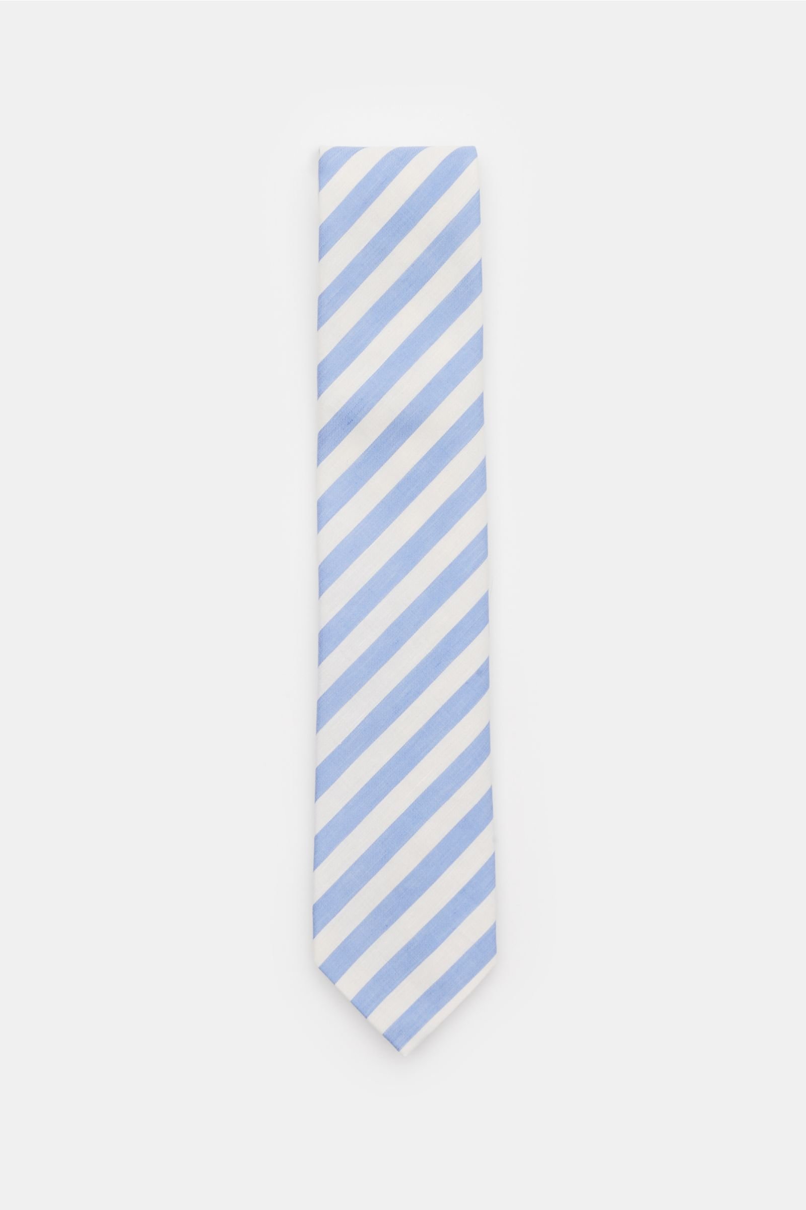 Krawatte hellblau/offwhite gestreift