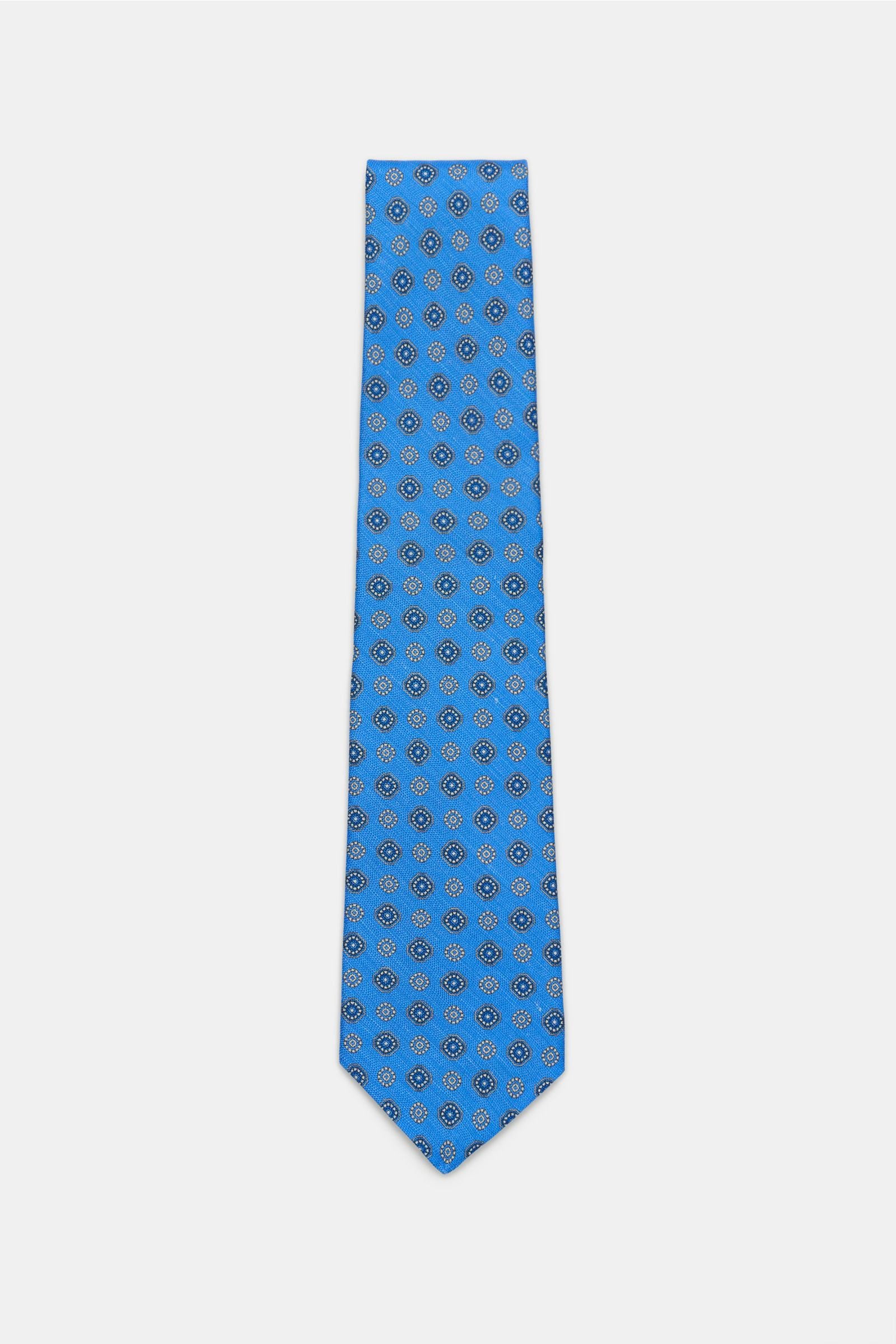 Tie smoky blue patterned