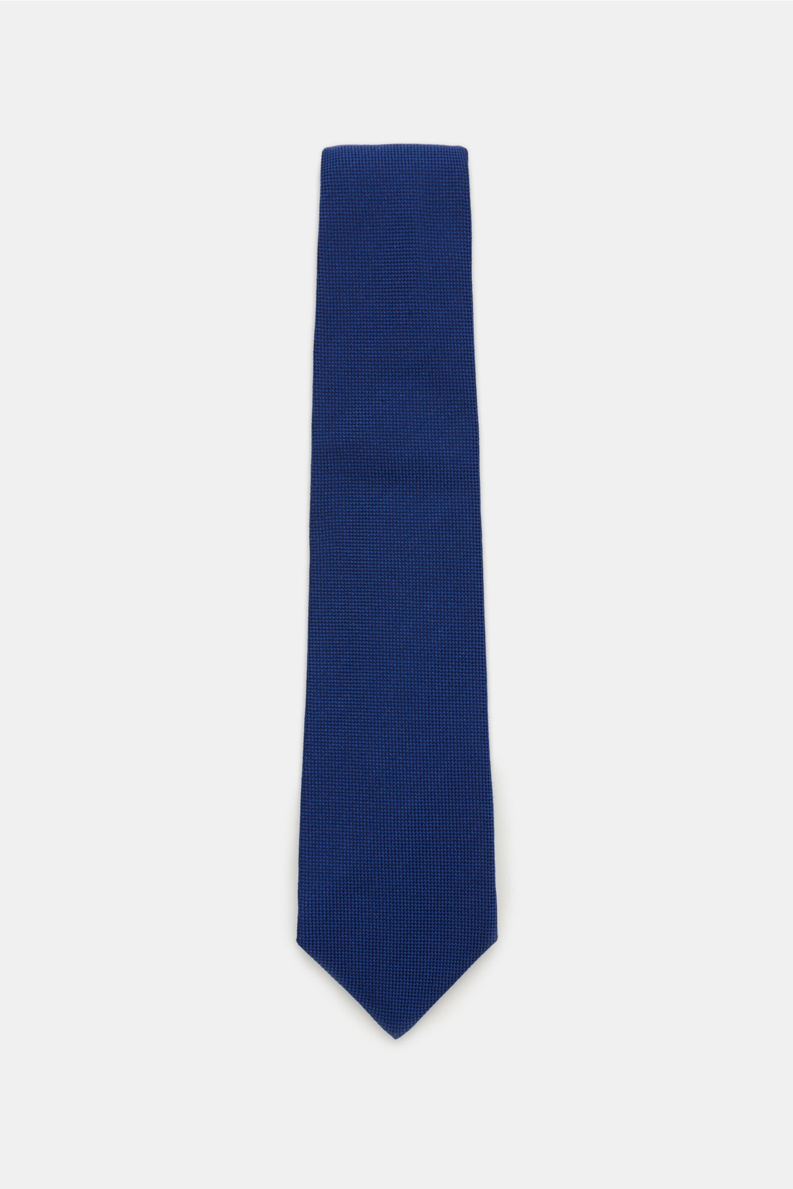 Silk tie grey-blue/navy patterned