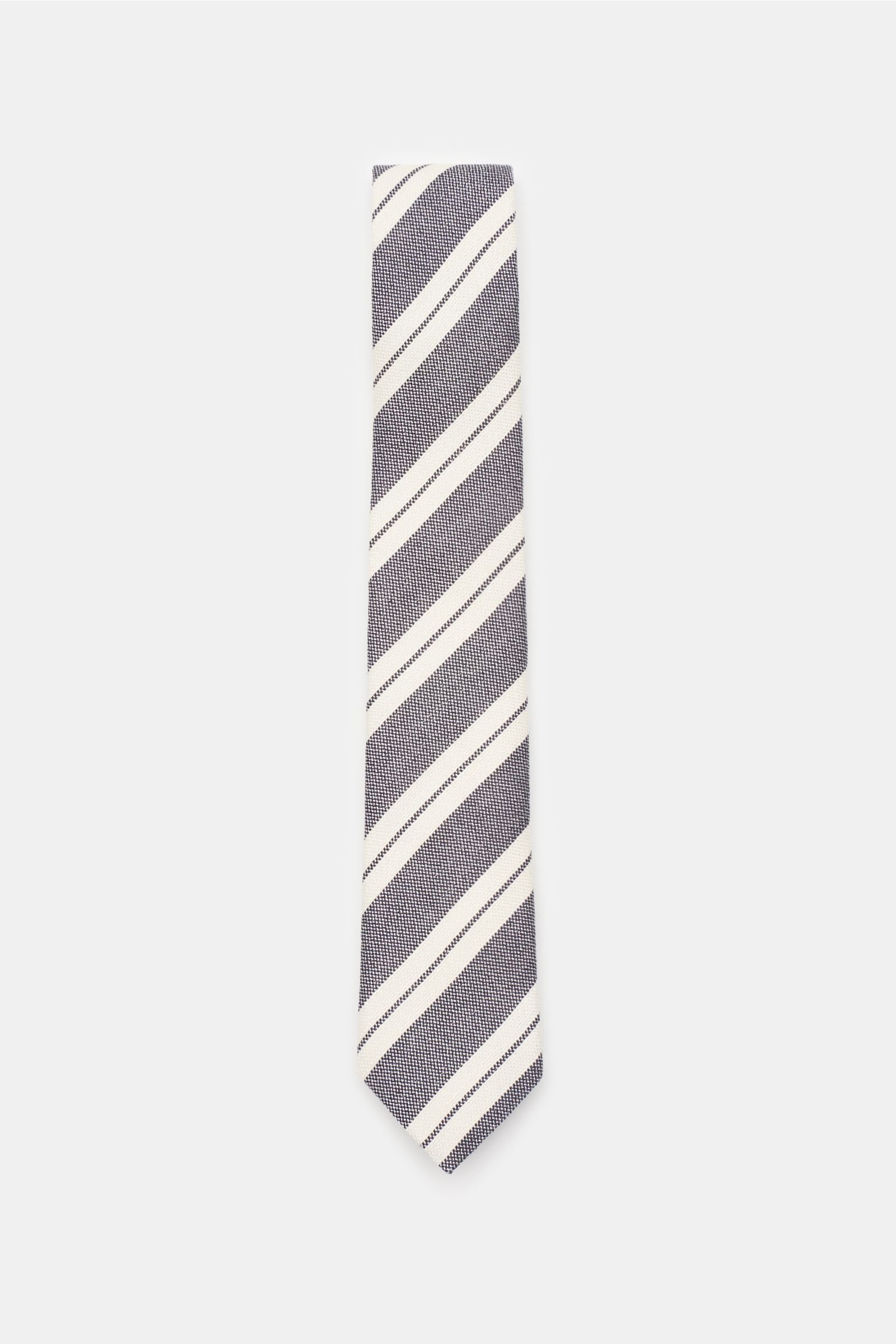 Tie anthracite/cream striped