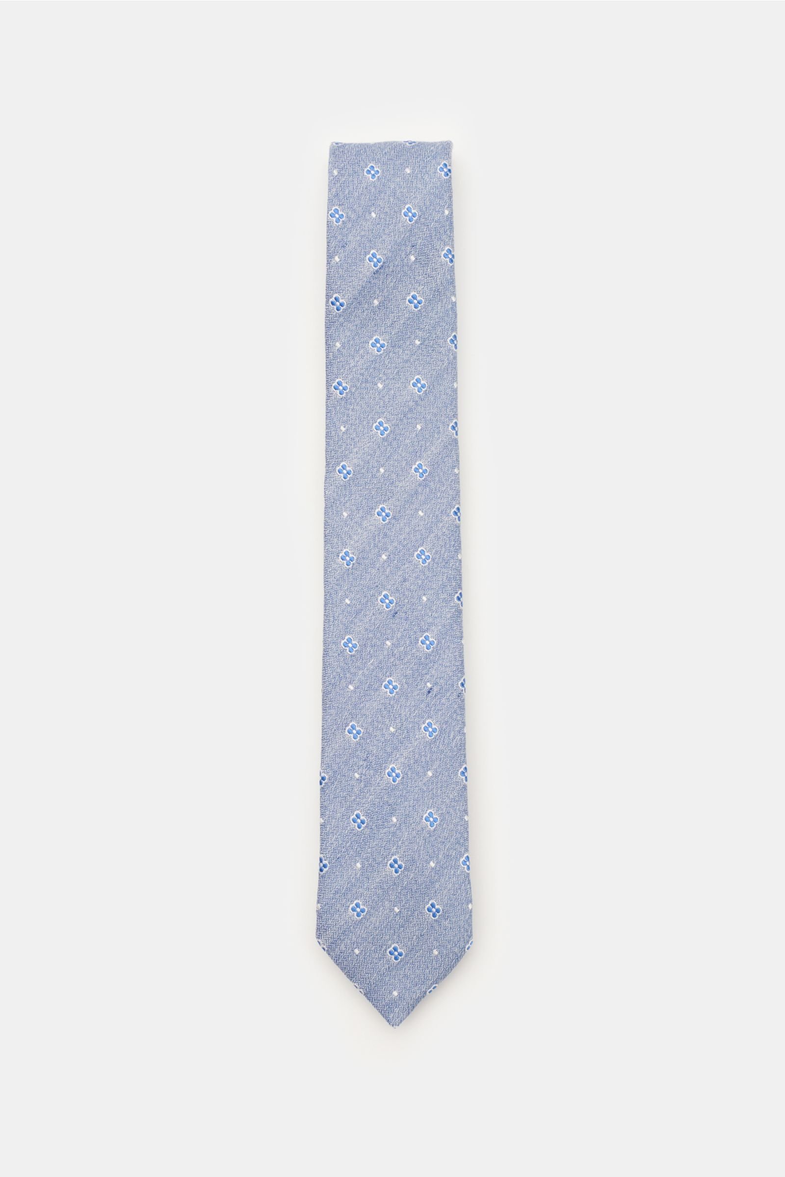 Krawatte rauchblau/blau gemustert
