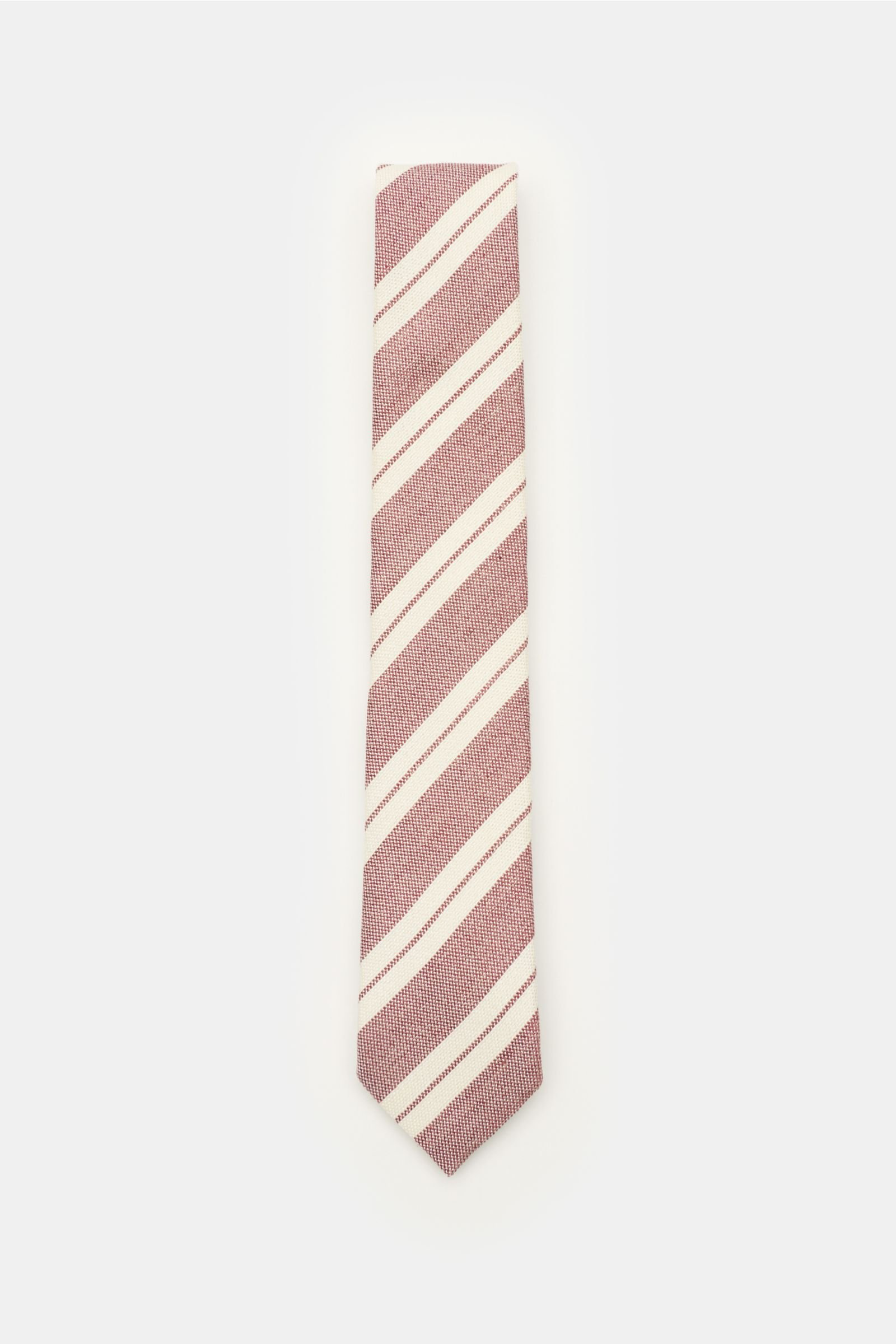 Krawatte altrosa/creme gestreift