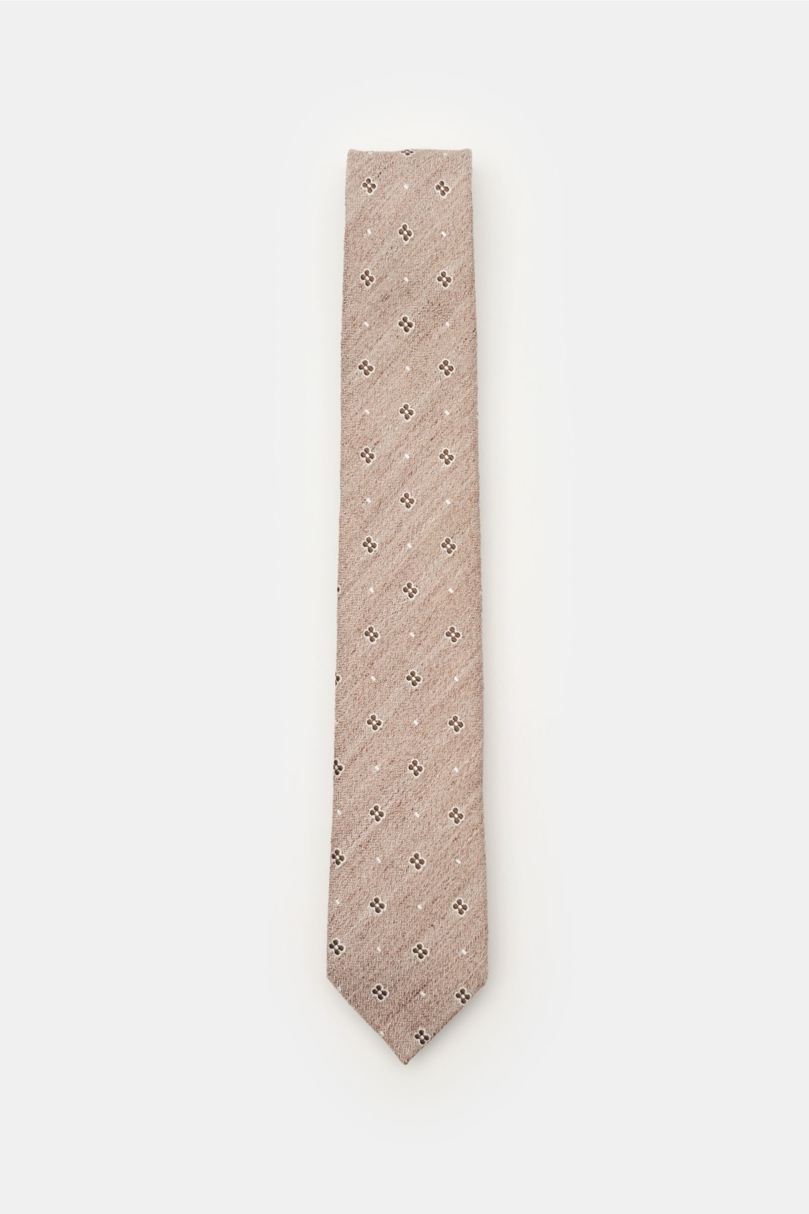 Tie beige/brown patterned