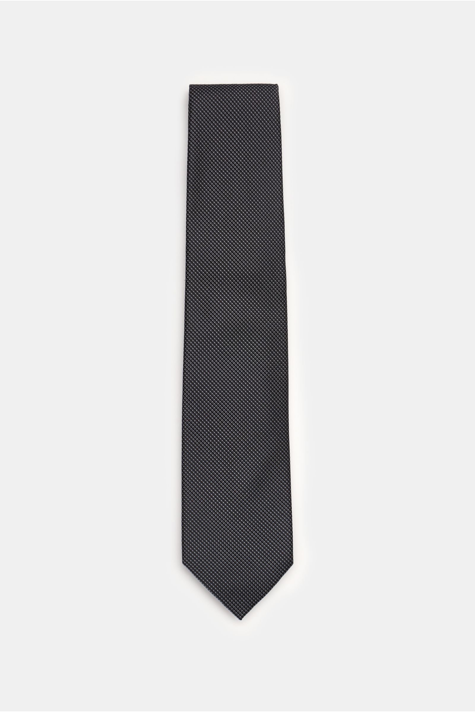 Silk tie dark grey/black