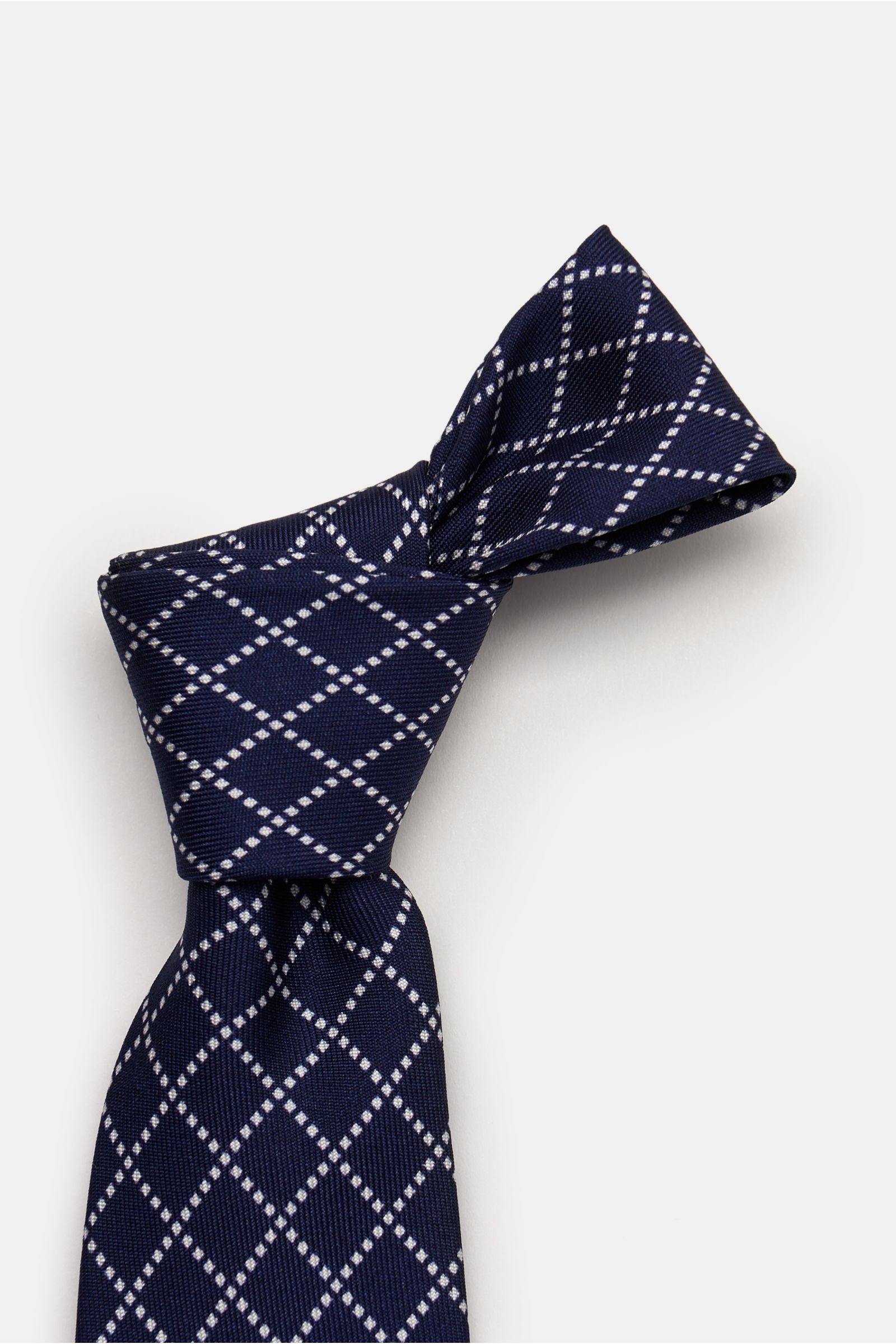 TigerTie Seidenkrawatte Kariert - Klassische Binderkrawatte 8cm Breite