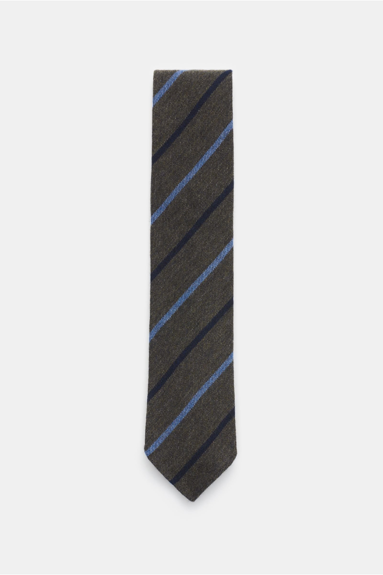 Cashmere Krawatte dunkelgrau/blau gestreift