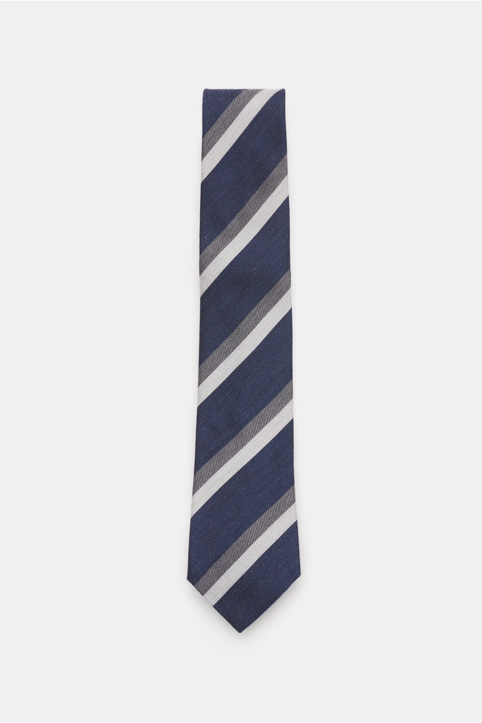 Krawatte graublau/grau gestreift