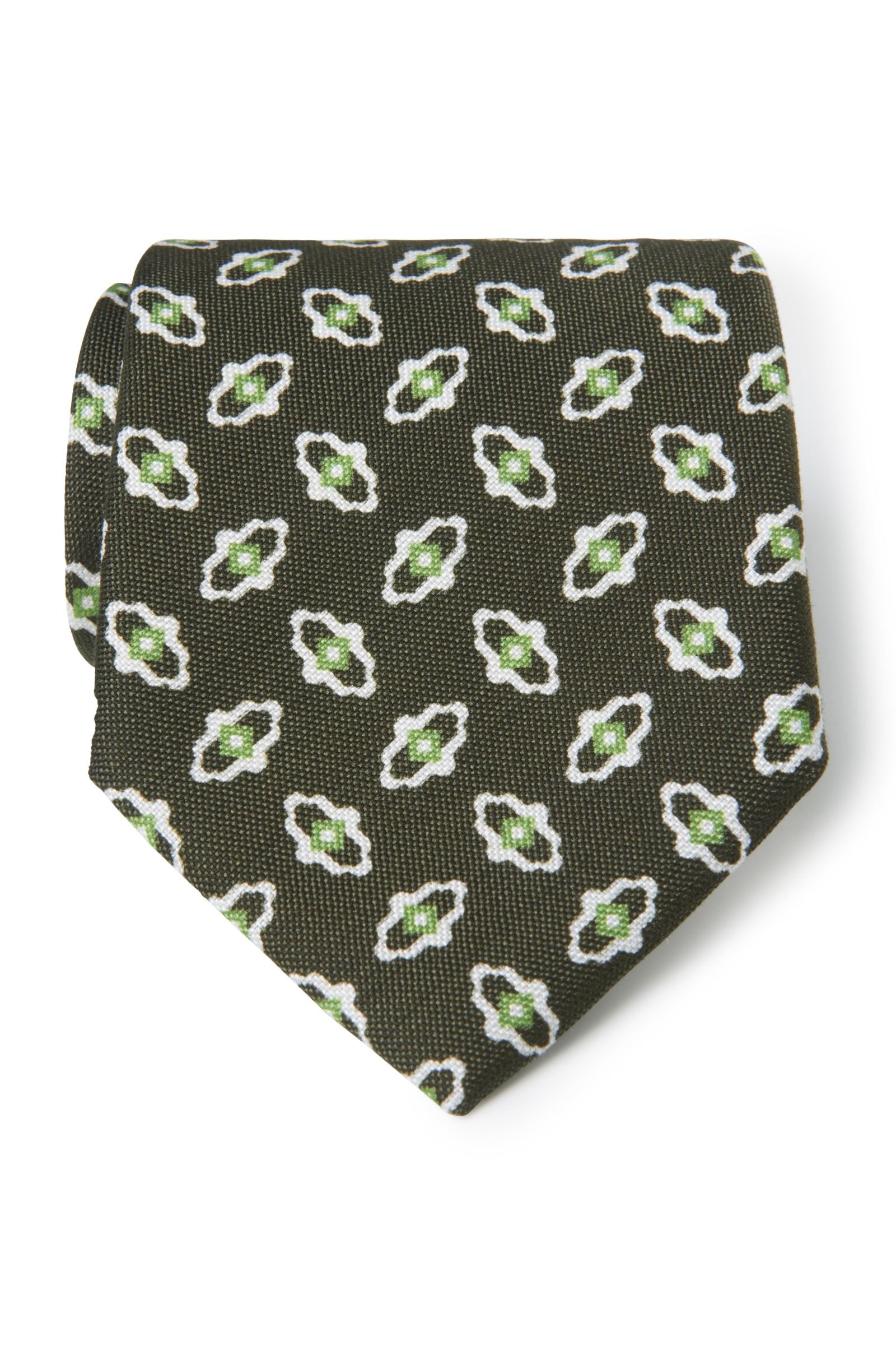 Krawatte dunkelgrün gemustert