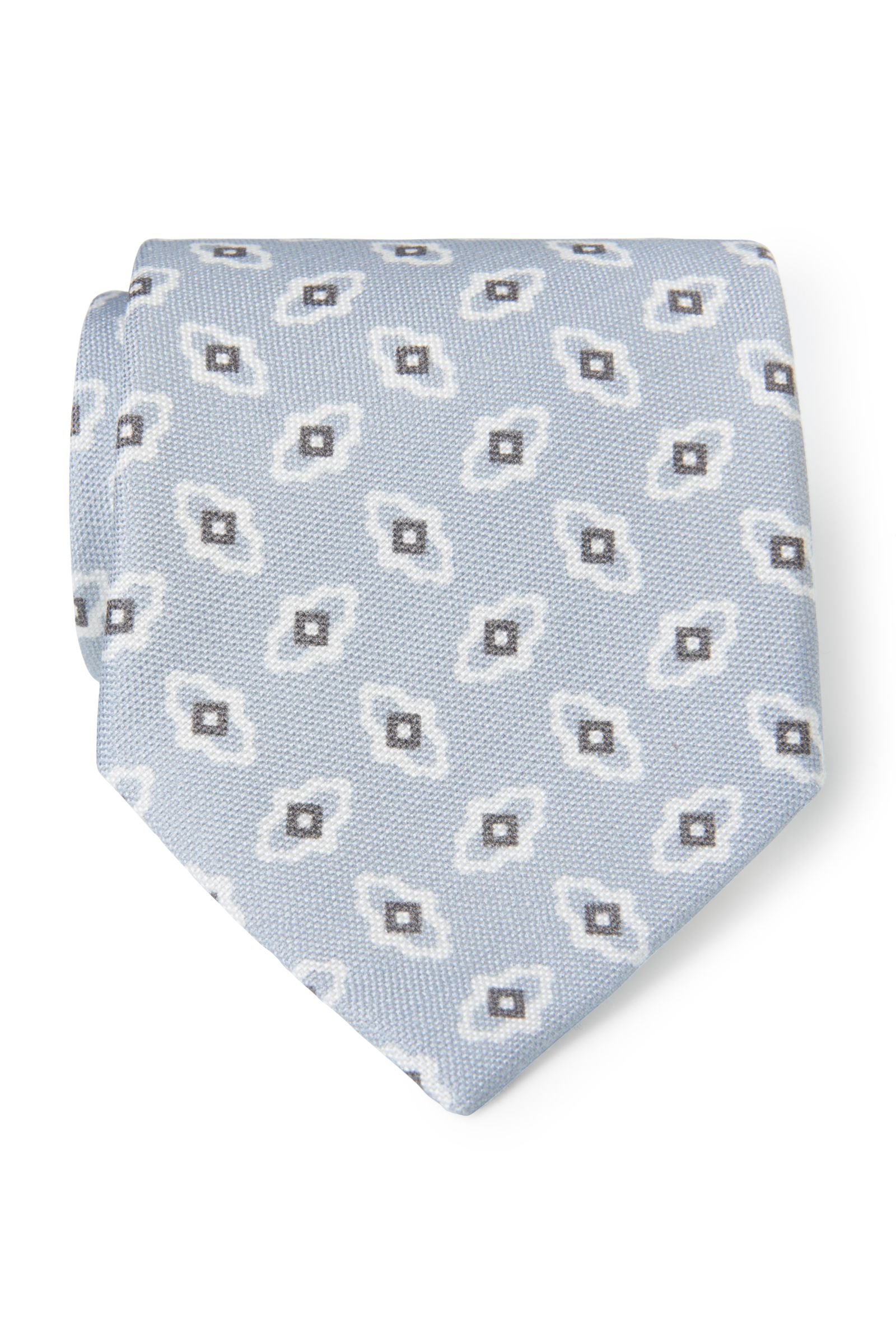 Tie light grey patterned