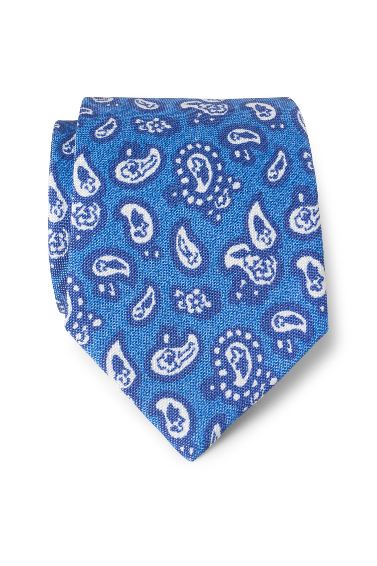 Tie blue patterned