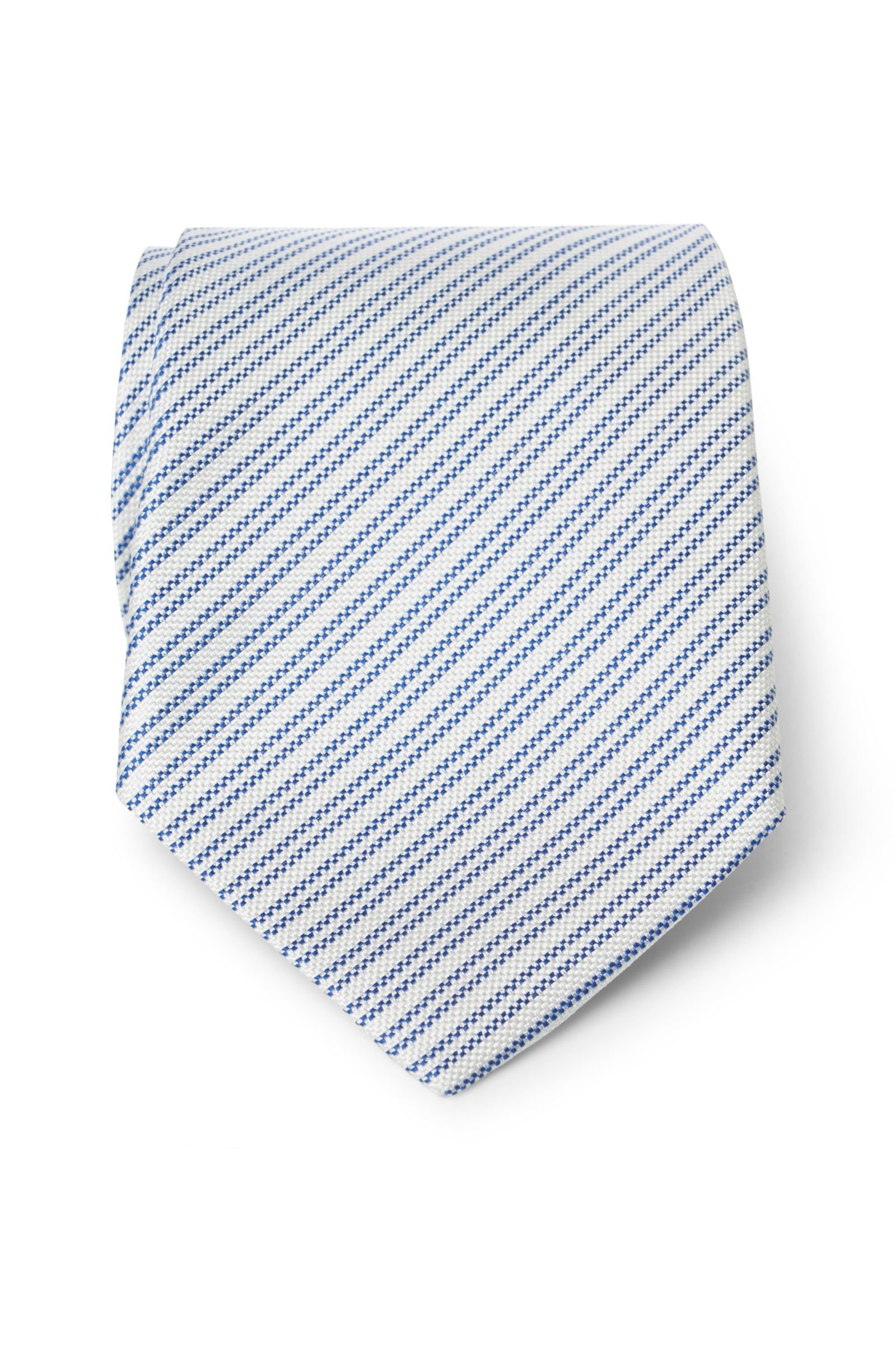 Silk tie blue striped