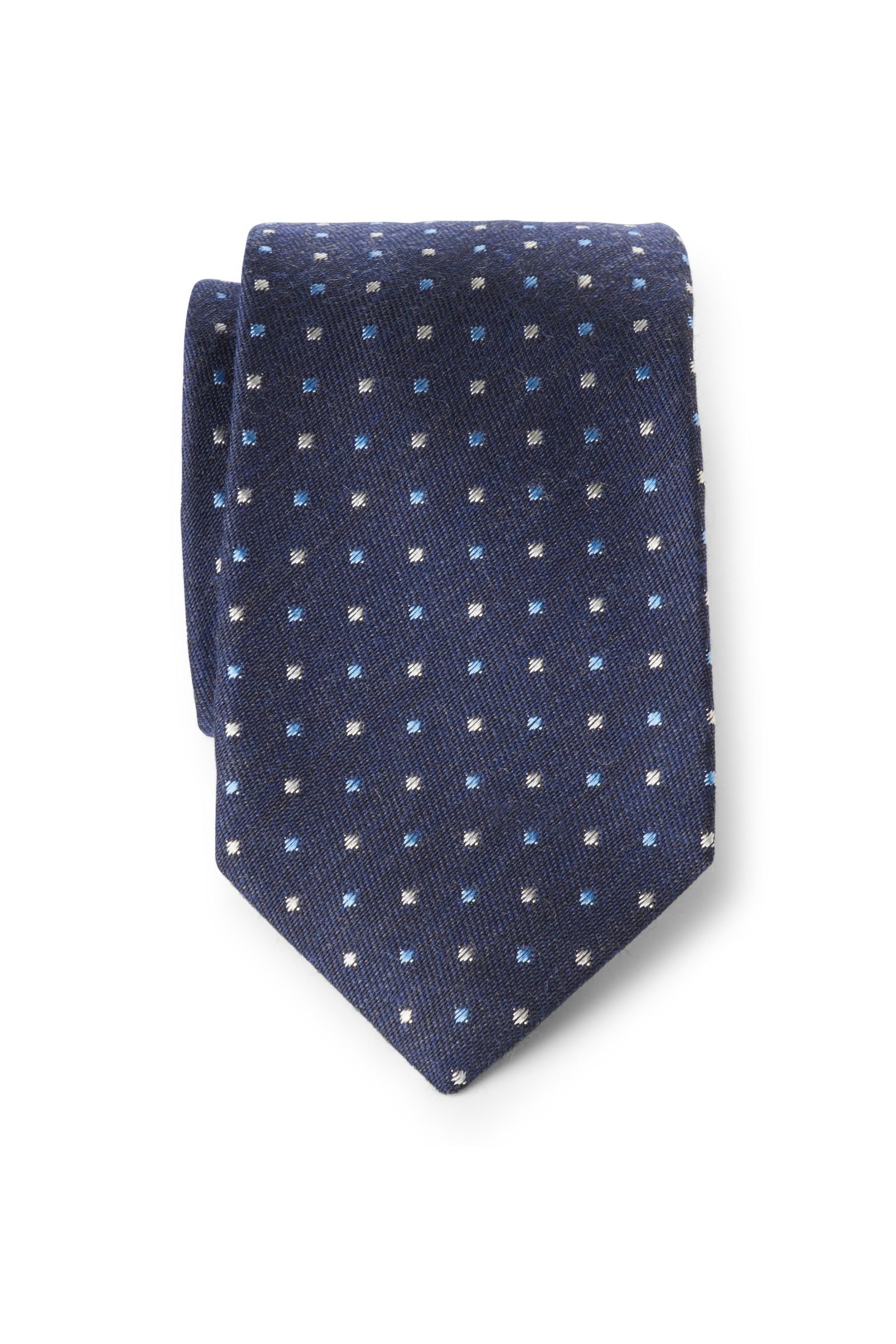 Tie navy patterned