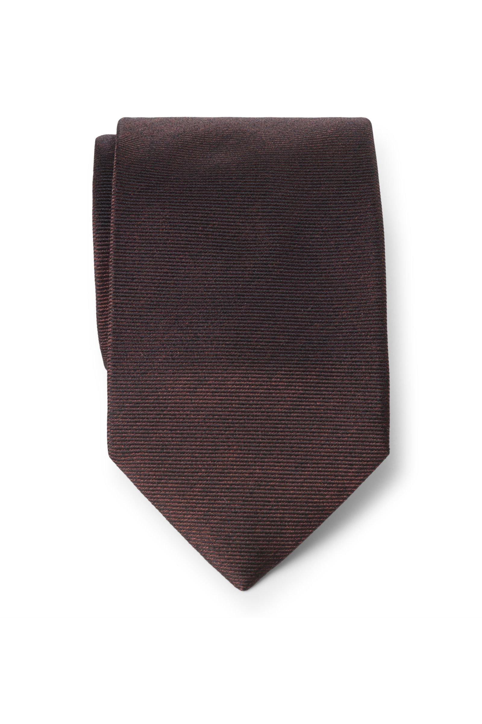 Silk tie red brown