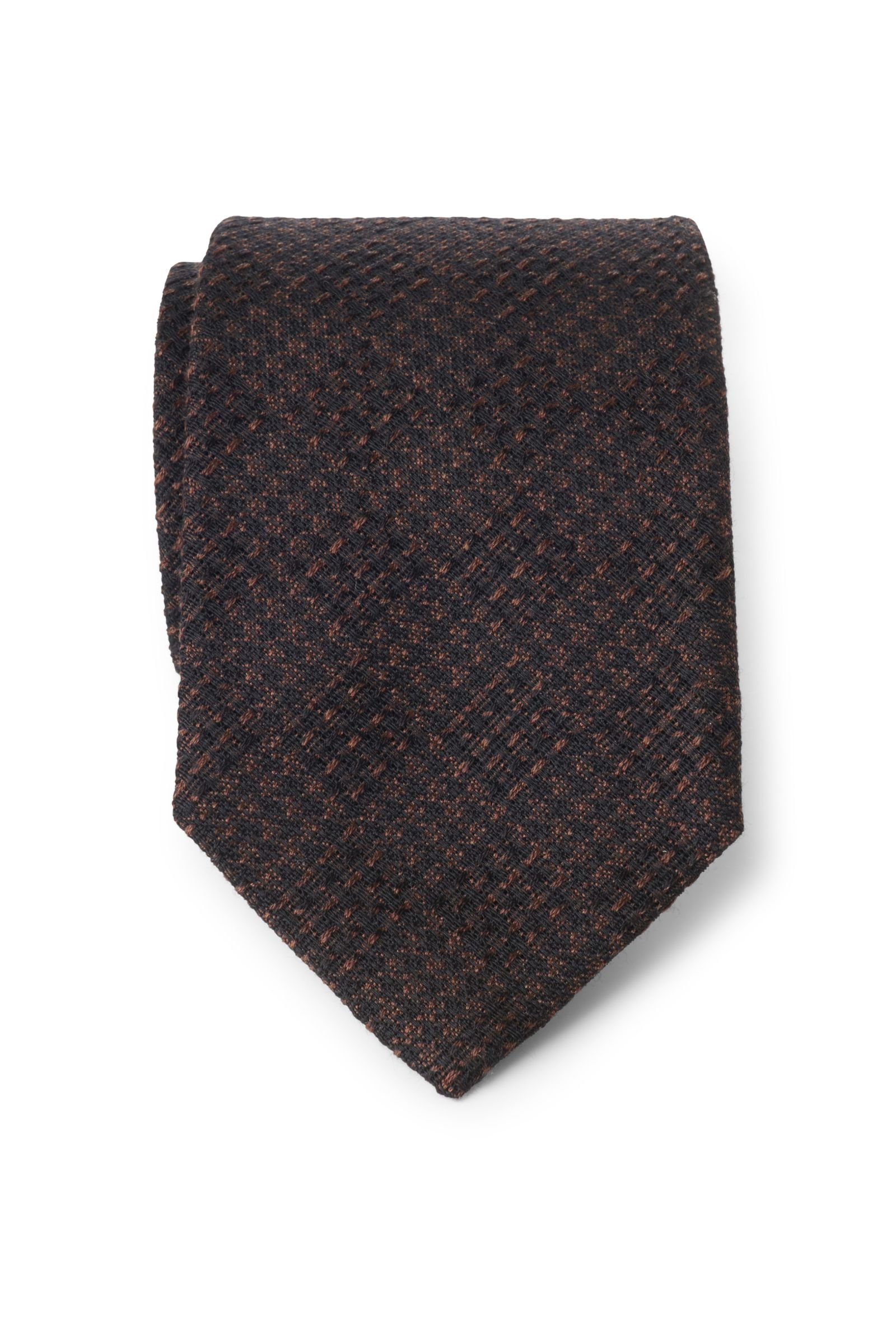 Tie dark brown/brown patterned