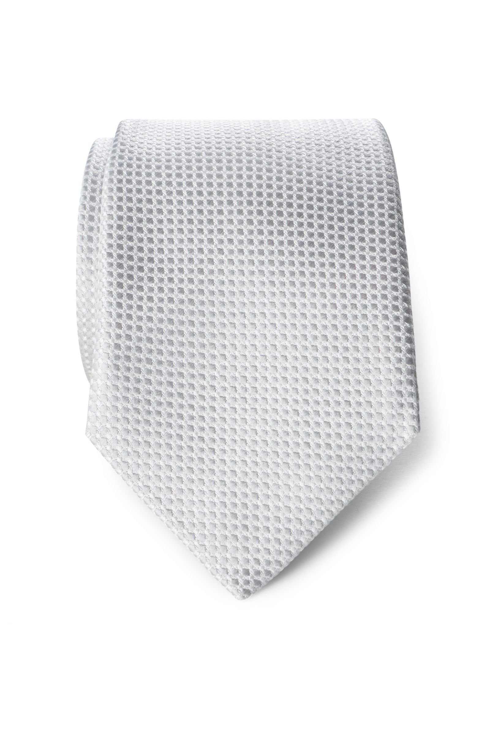 Silk tie light grey