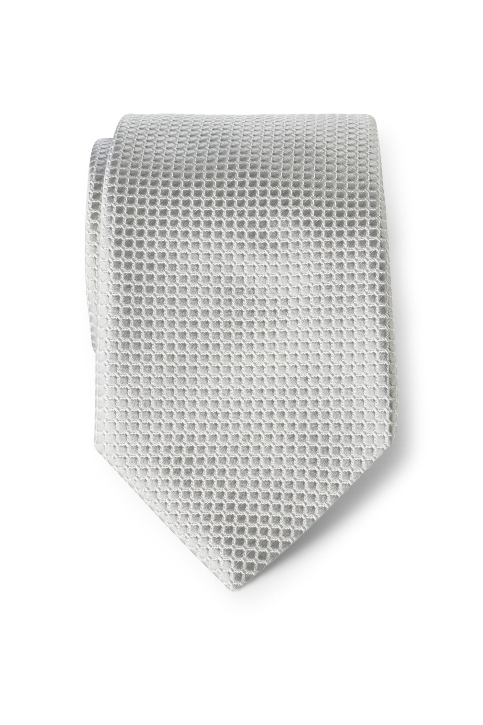Silk tie silver-grey