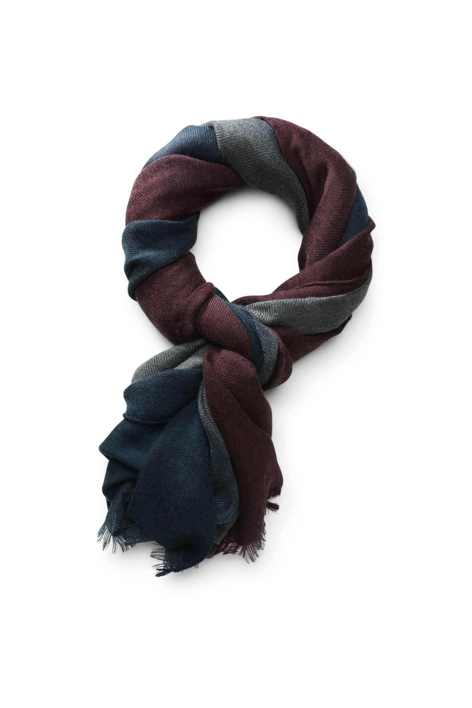 Cashmere scarf 'Bryce Soft Air' burgundy/grey