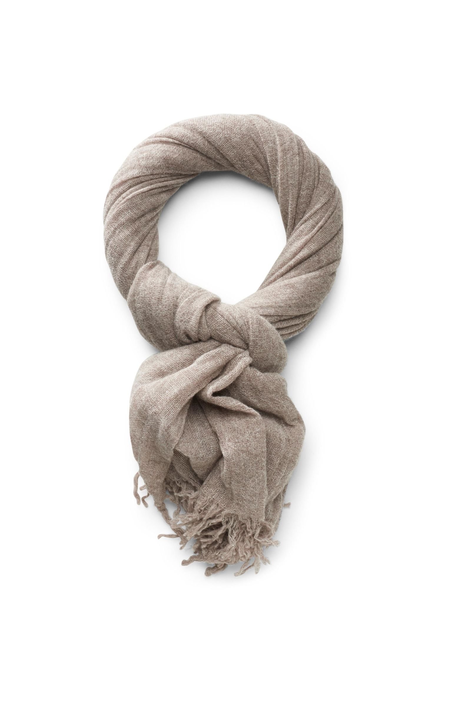 Cashmere scarf grey-brown