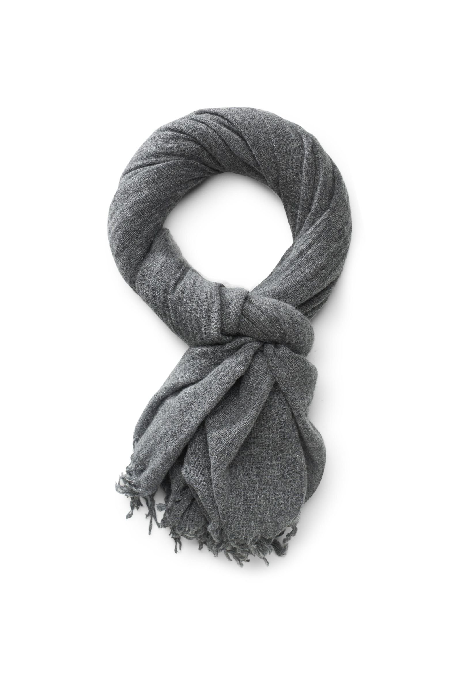 Cashmere scarf dark grey