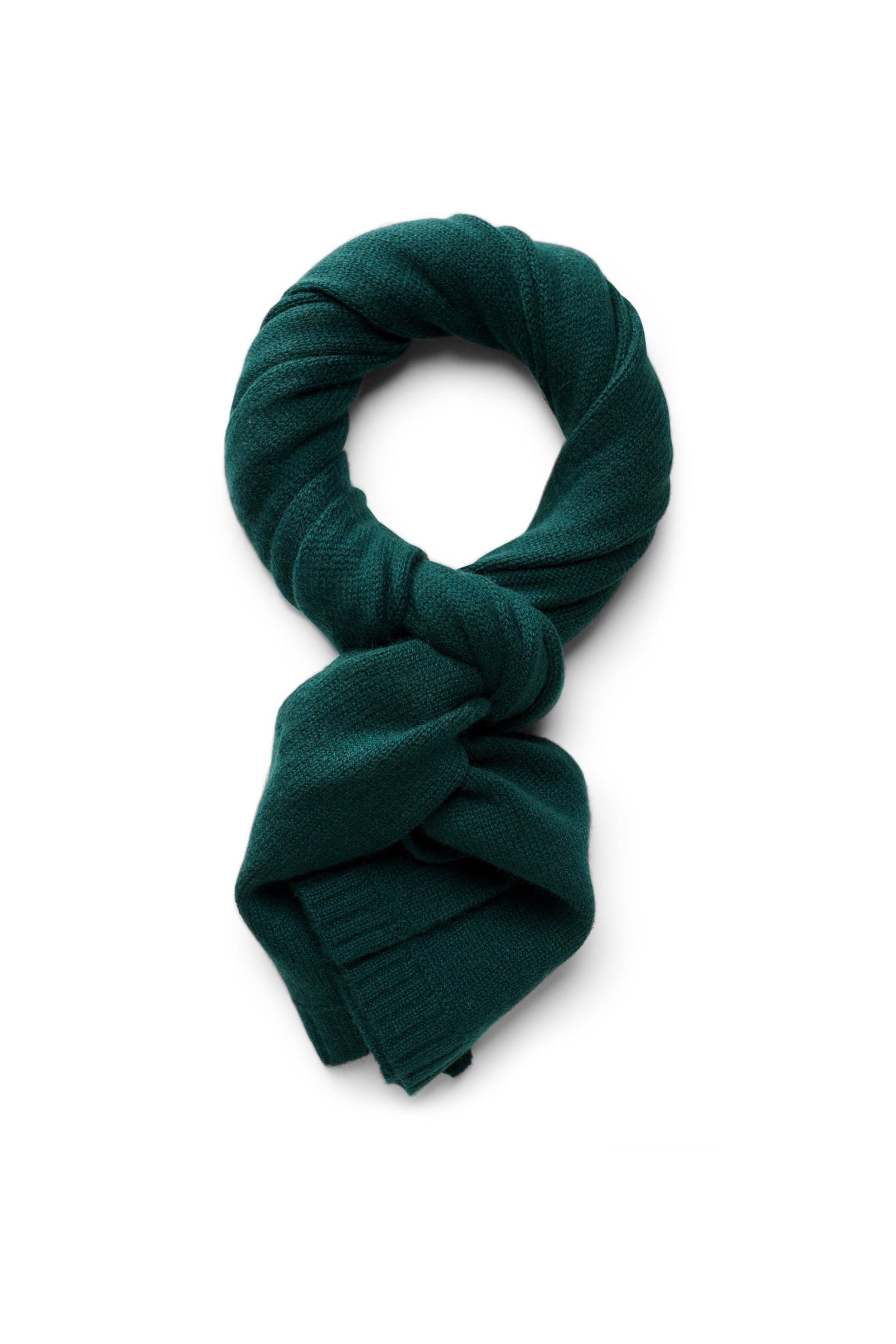 Cashmere scarf dark green