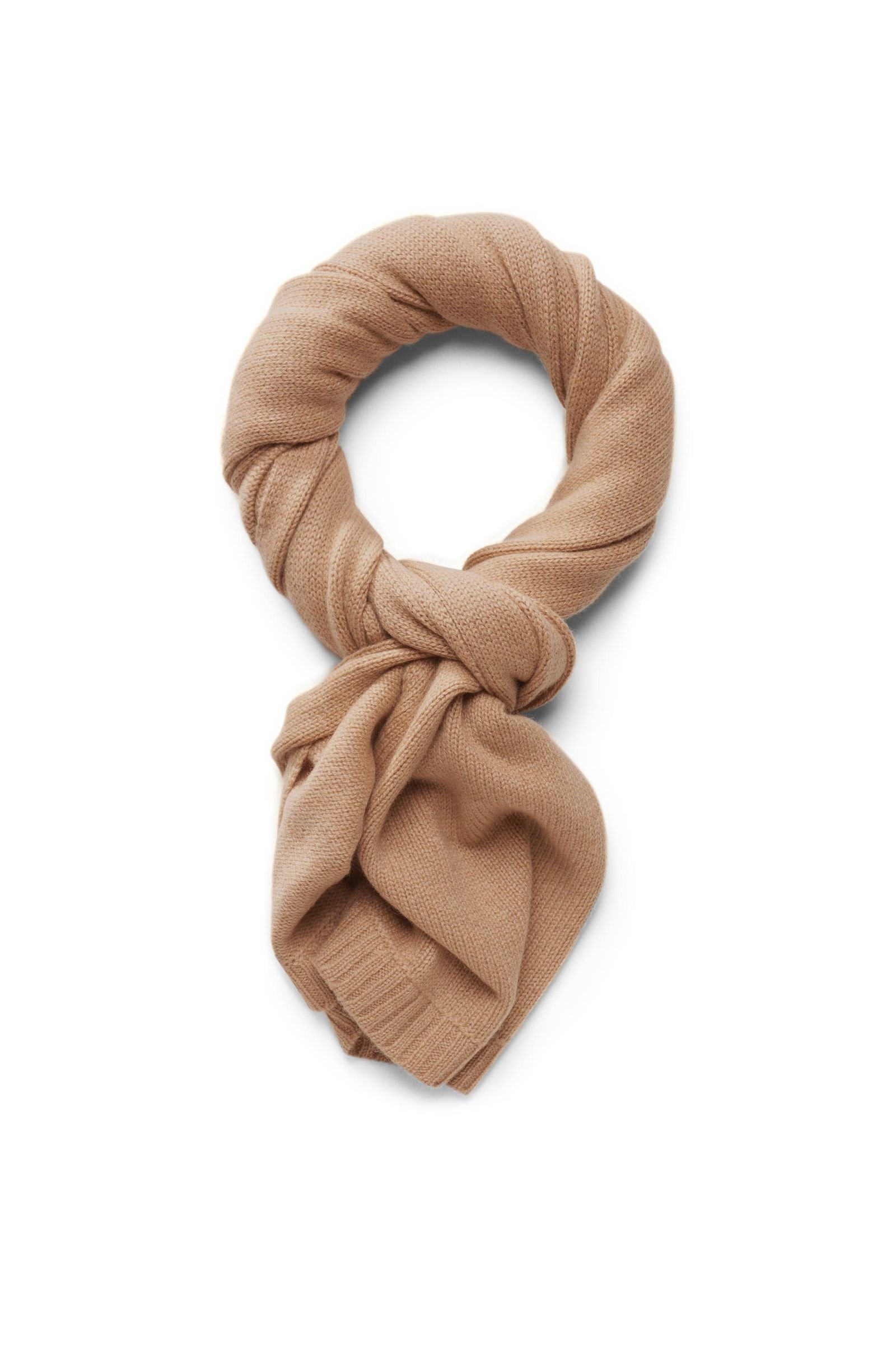 Cashmere scarf light brown