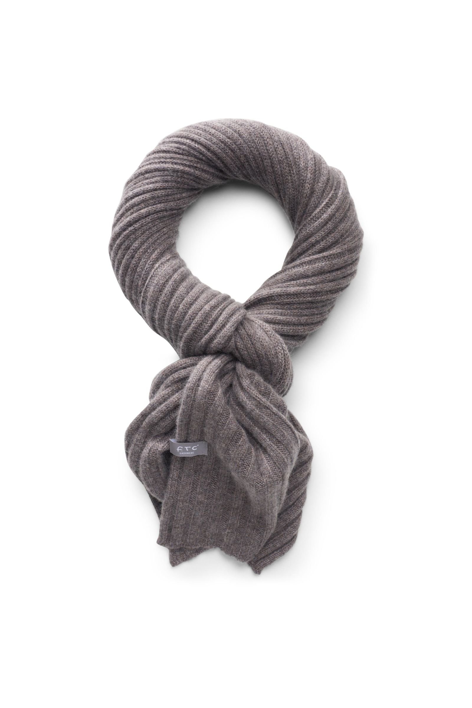 Cashmere scarf grey-brown