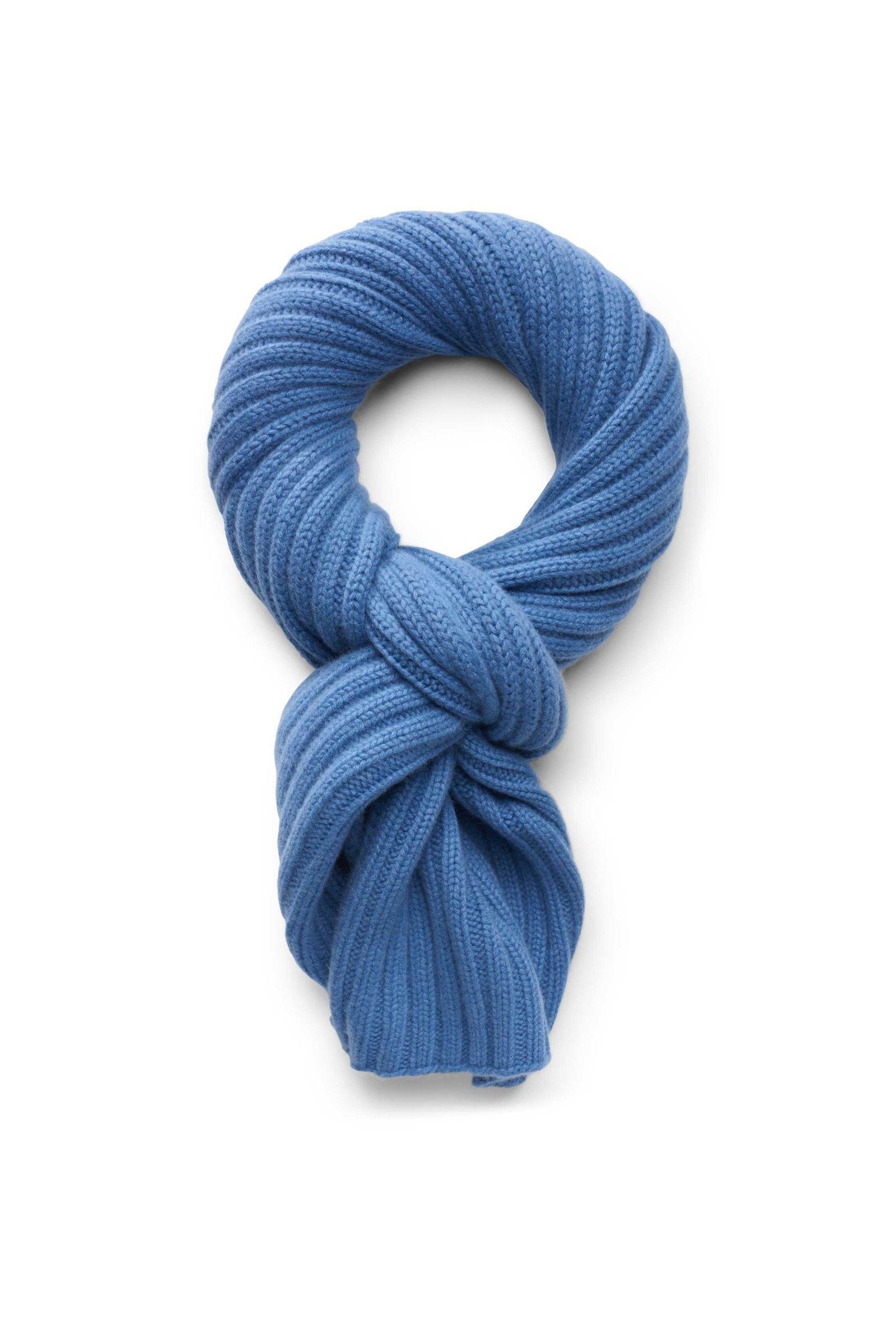 Cashmere scarf smoky blue