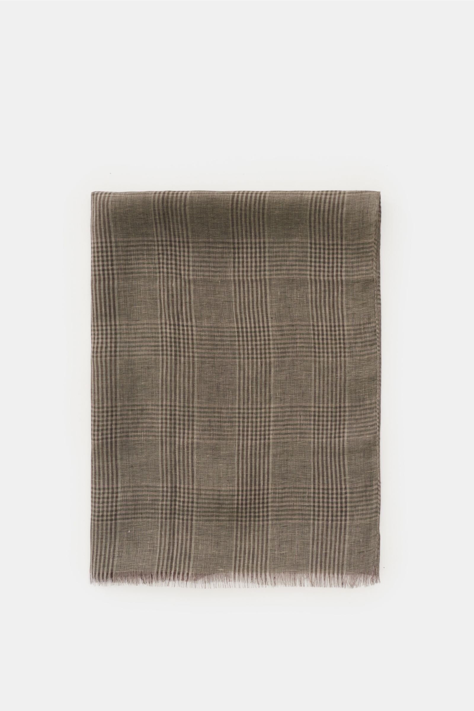 Scarf dark brown/olive checked