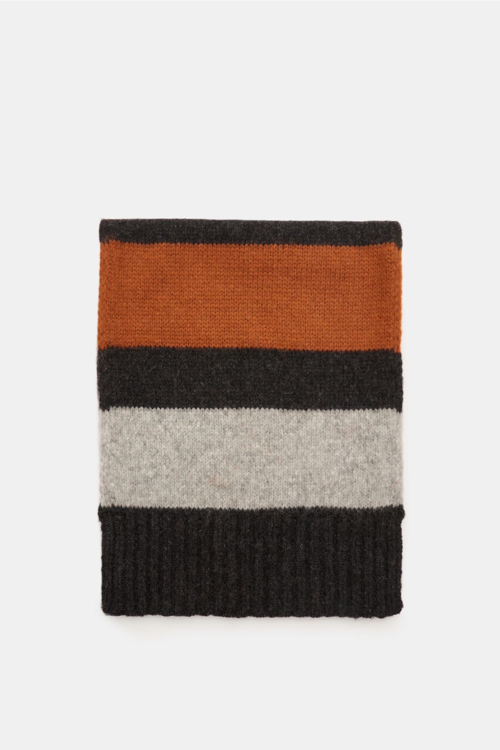 Scarf 'Aalbir' anthracite/rust red striped