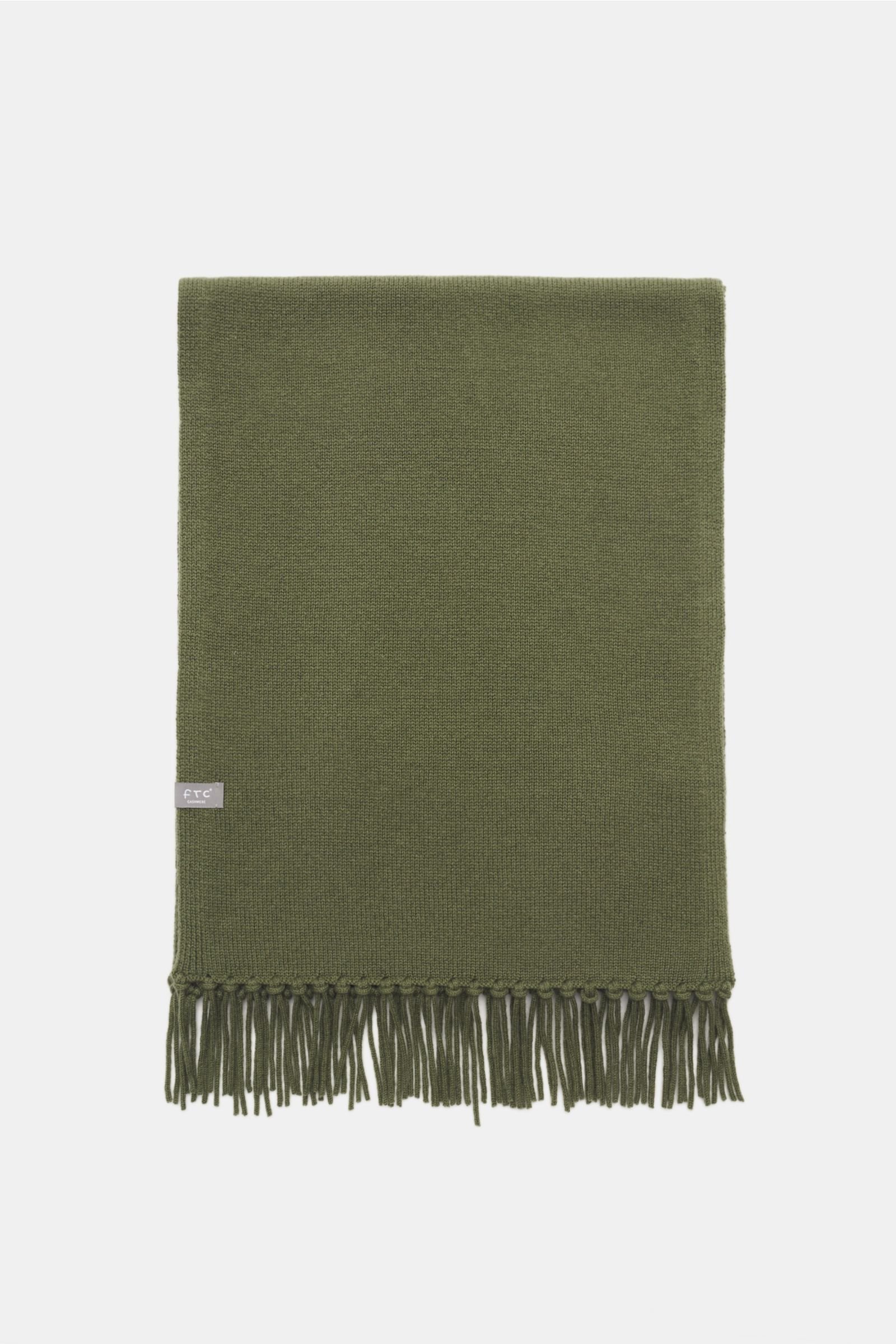 Cashmere scarf olive
