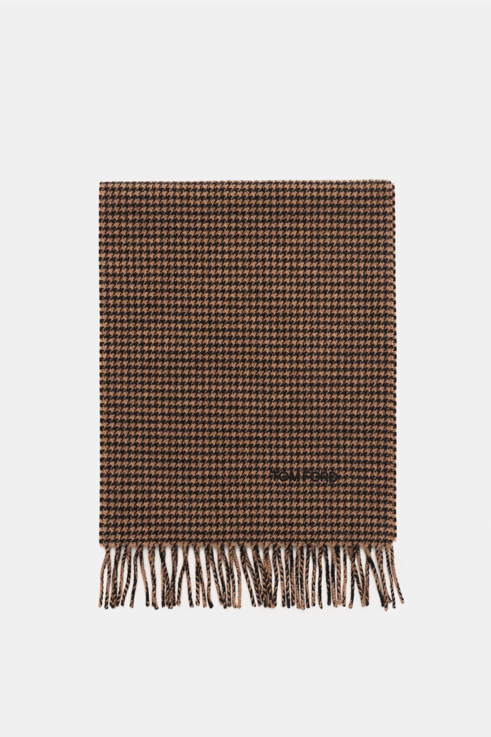 Scarf brown/black checked