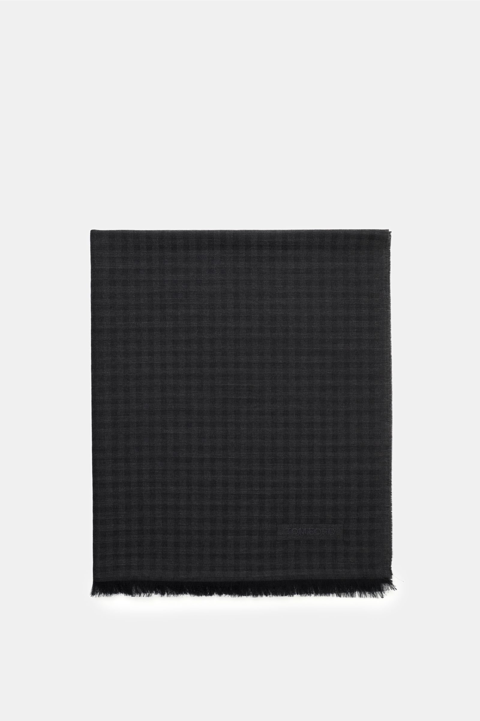 Scarf anthracite/black checked