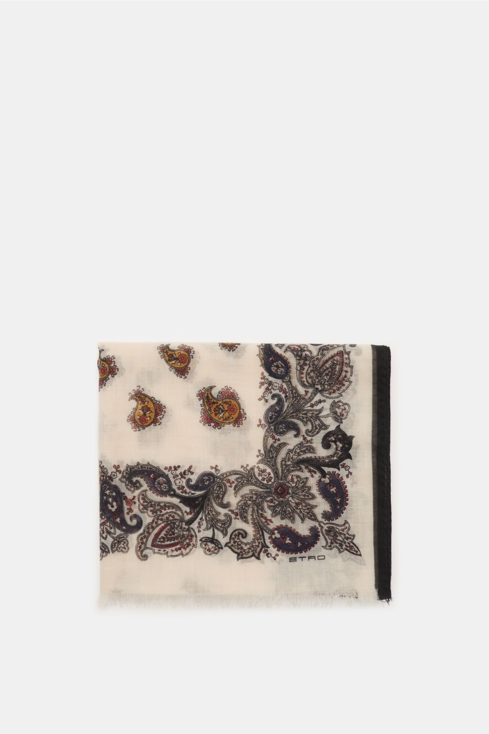 Cashmere scarf beige/black patterned