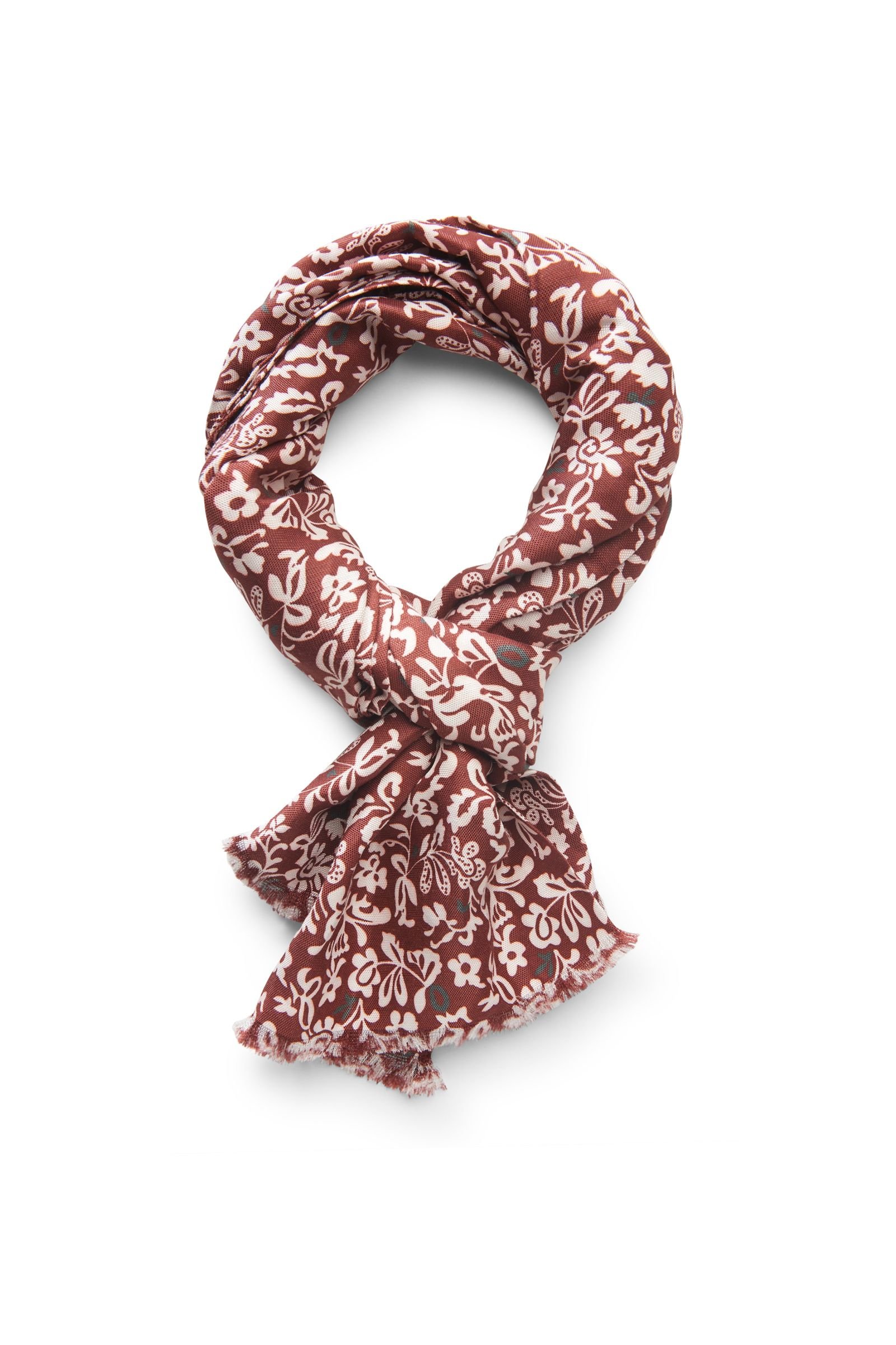 Scarf 'Aamata' burgundy patterned